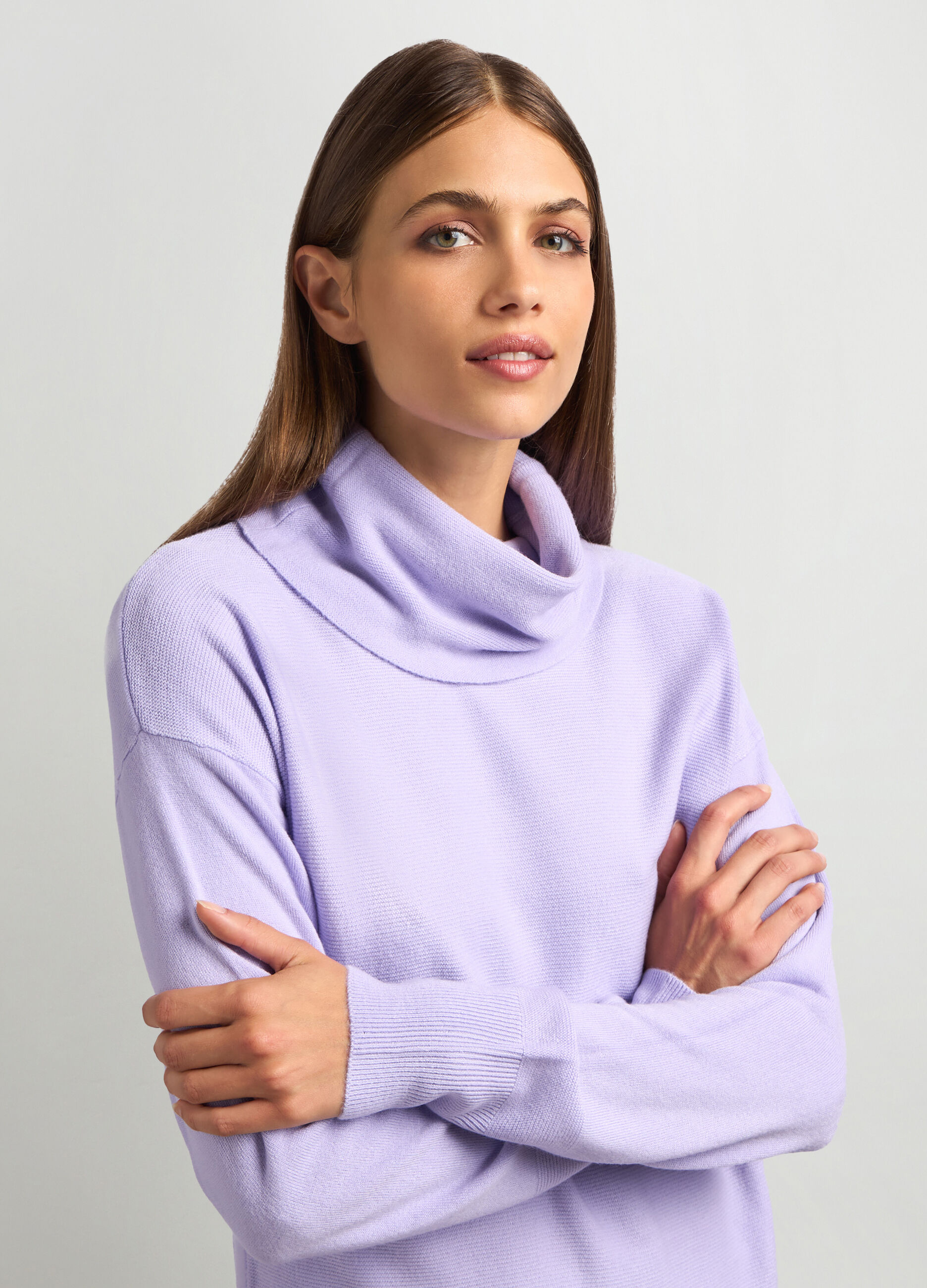 Pullover tricot a collo alto donna_2