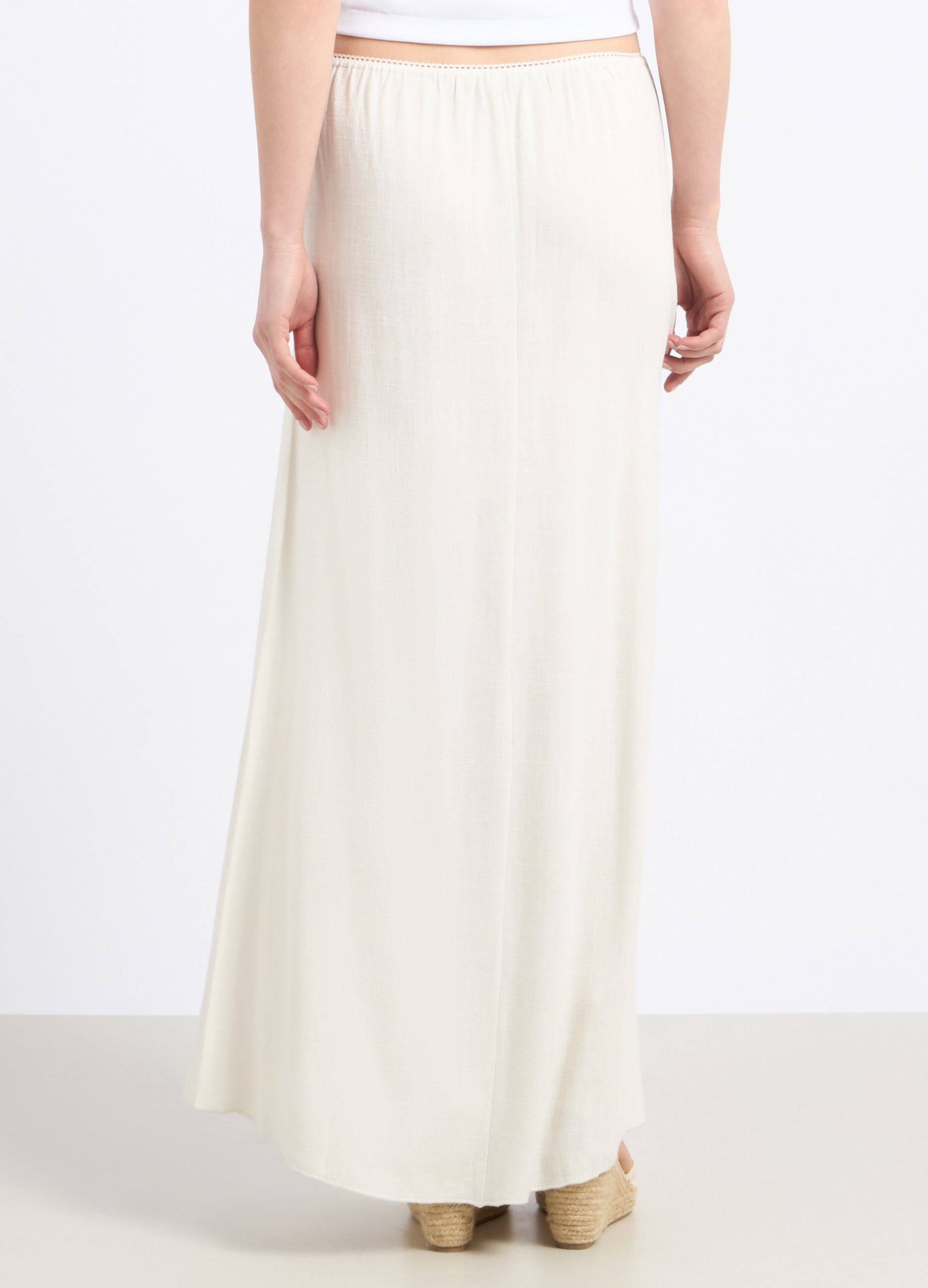 Gonna lunga in misto lino donna