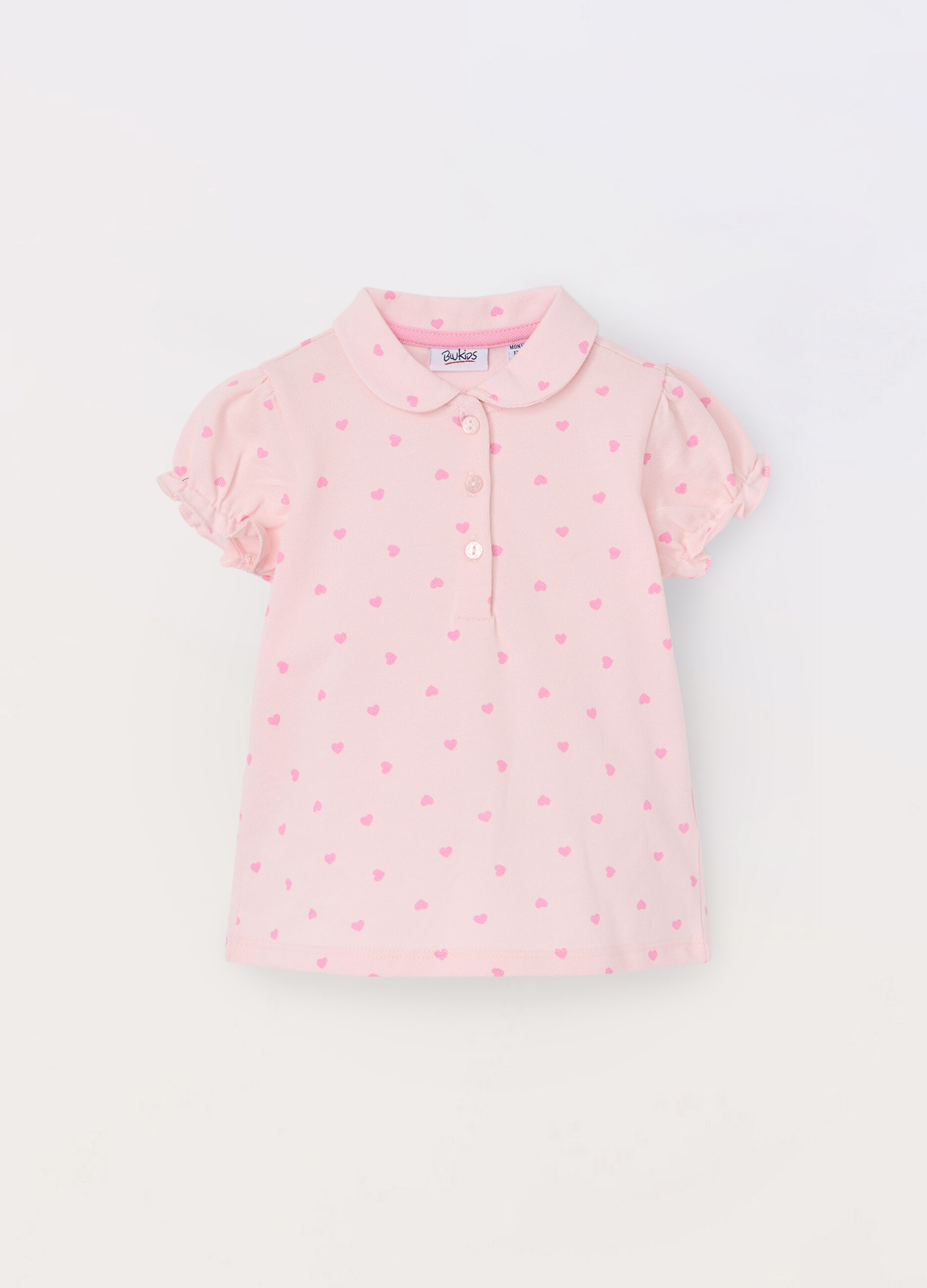 Polo in puro cotone Piquet neonata_0