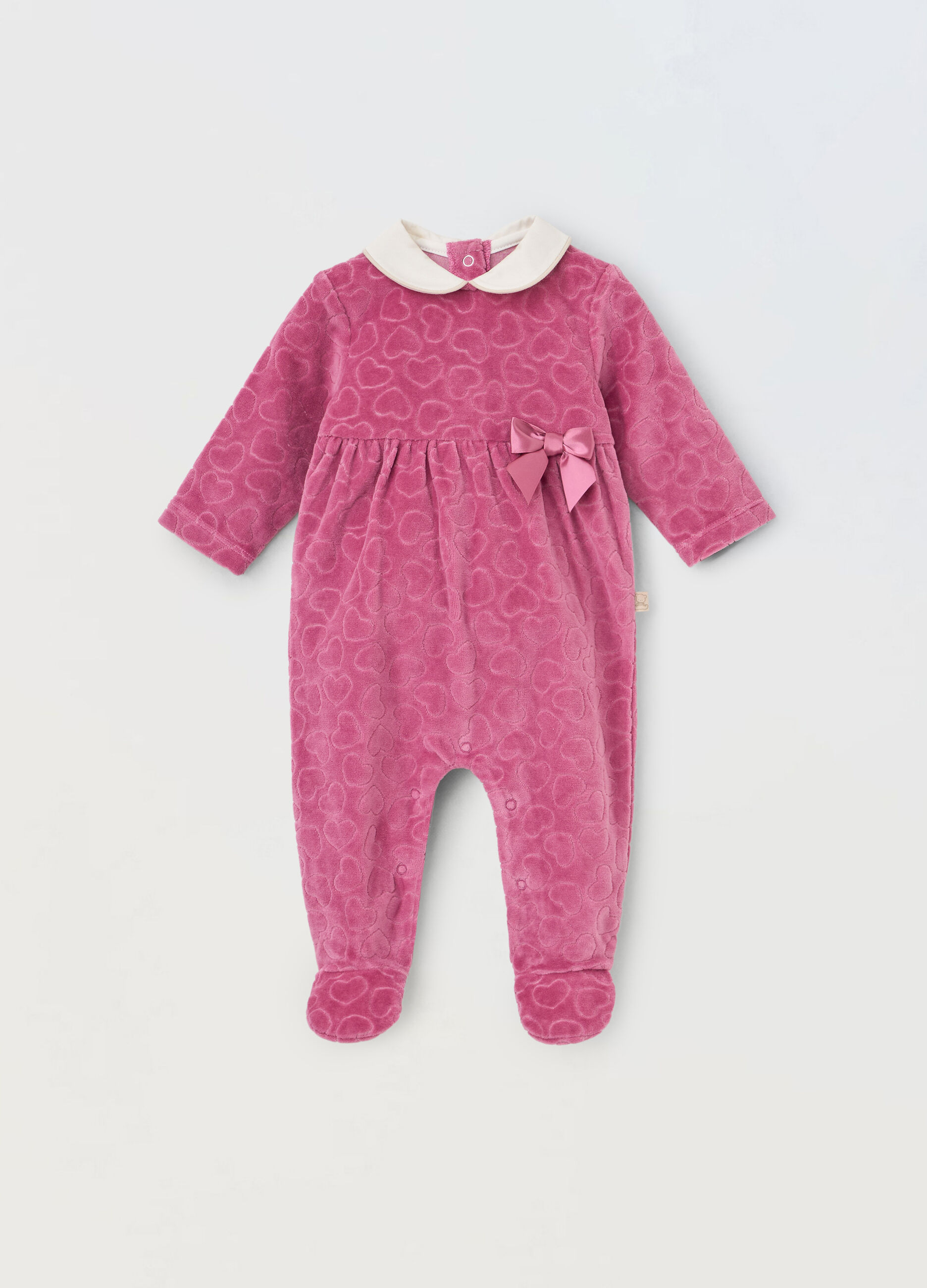 Tutina velour misto cotone neonata_0
