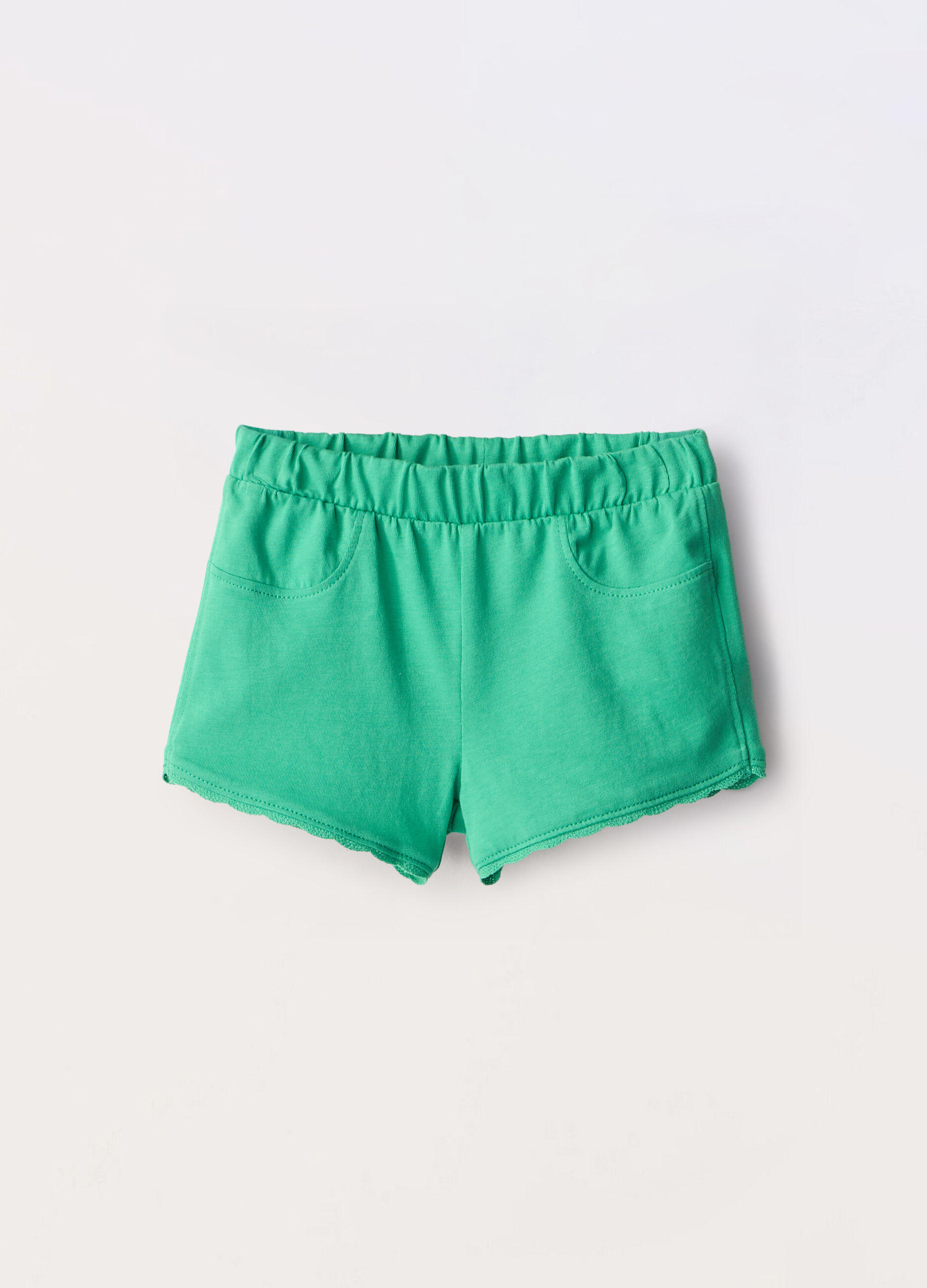 Shorts in jersey di puro cotone neonata_0