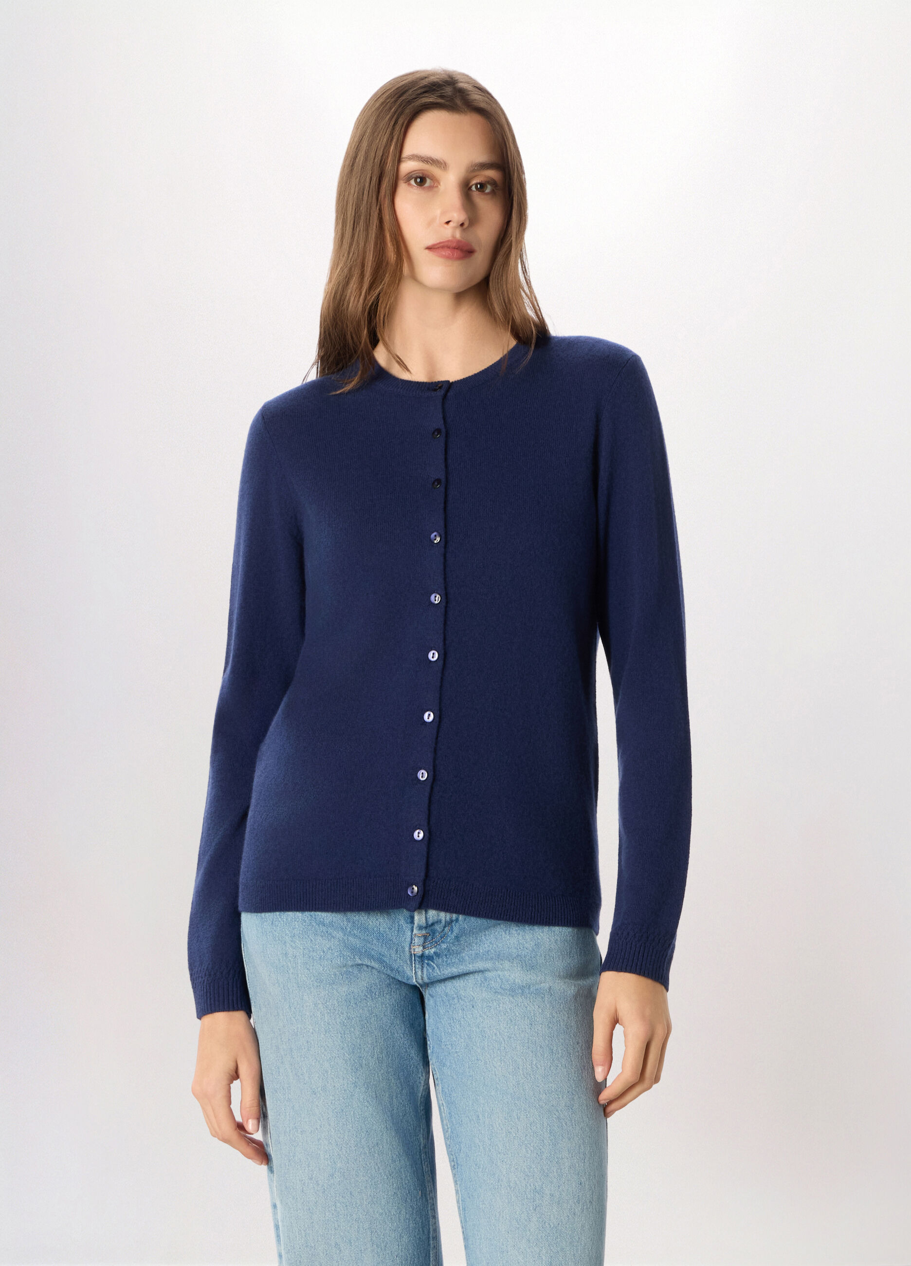 Cardigan in puro cashmere donna_0