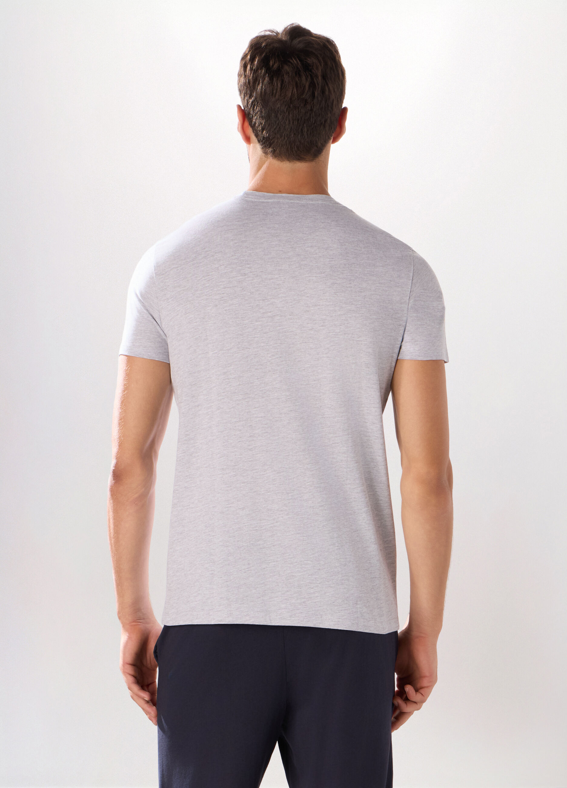 Maglietta intima girocollo in misto cotone uomo_1