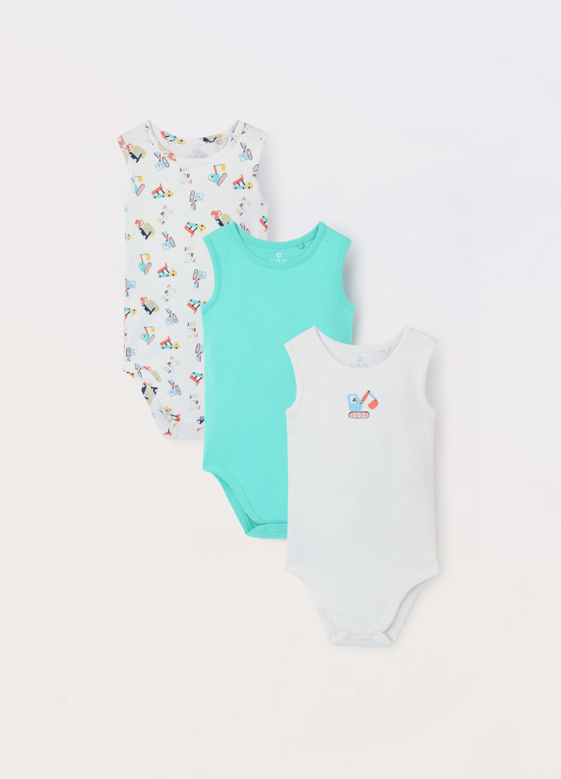 Pack 3 body in puro cotone neonato_0