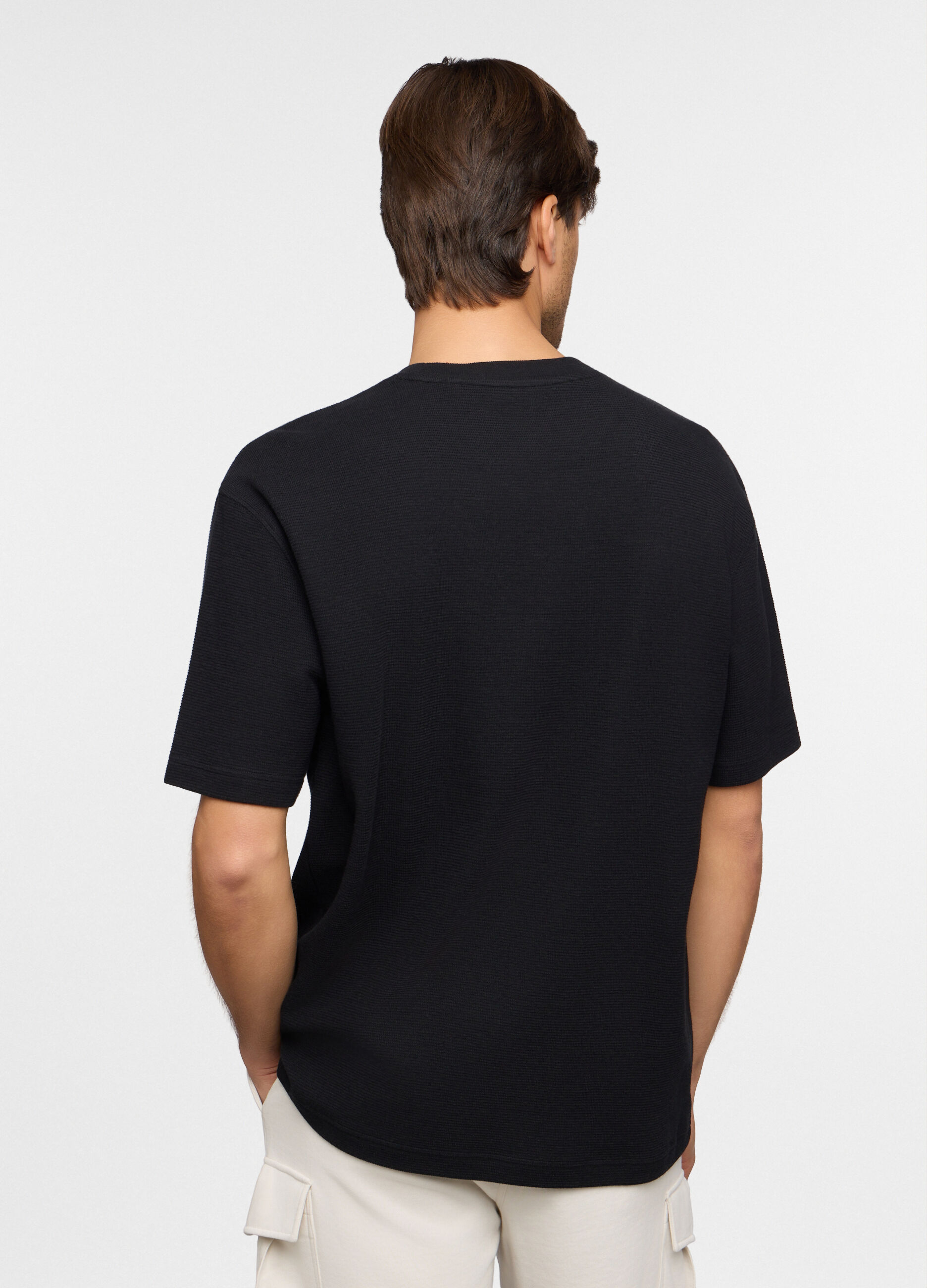 Maglia a maniche corte in felpa di cotone uomo_1