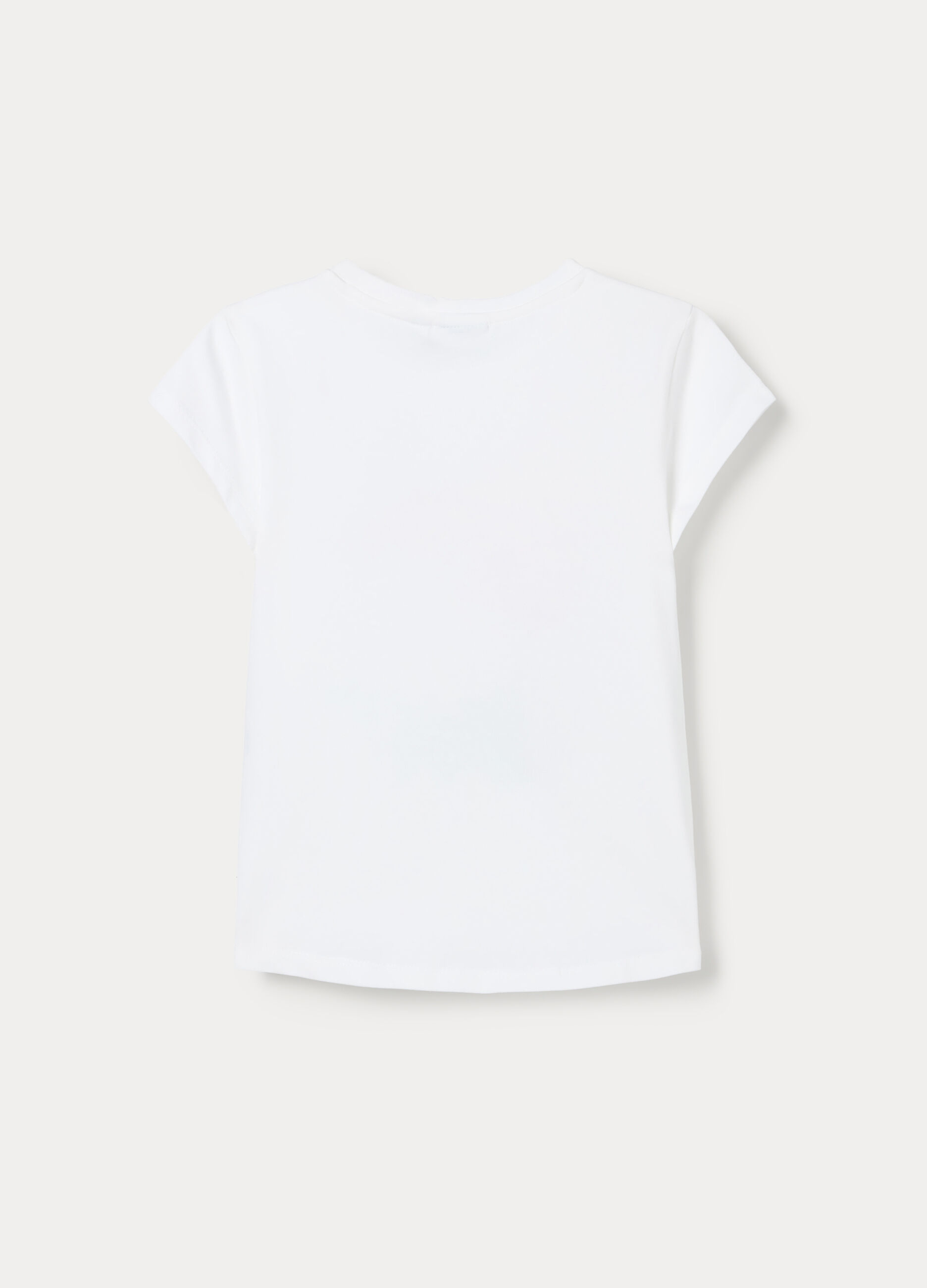 T-shirt girocollo in jersey di cotone stretch bambina_1