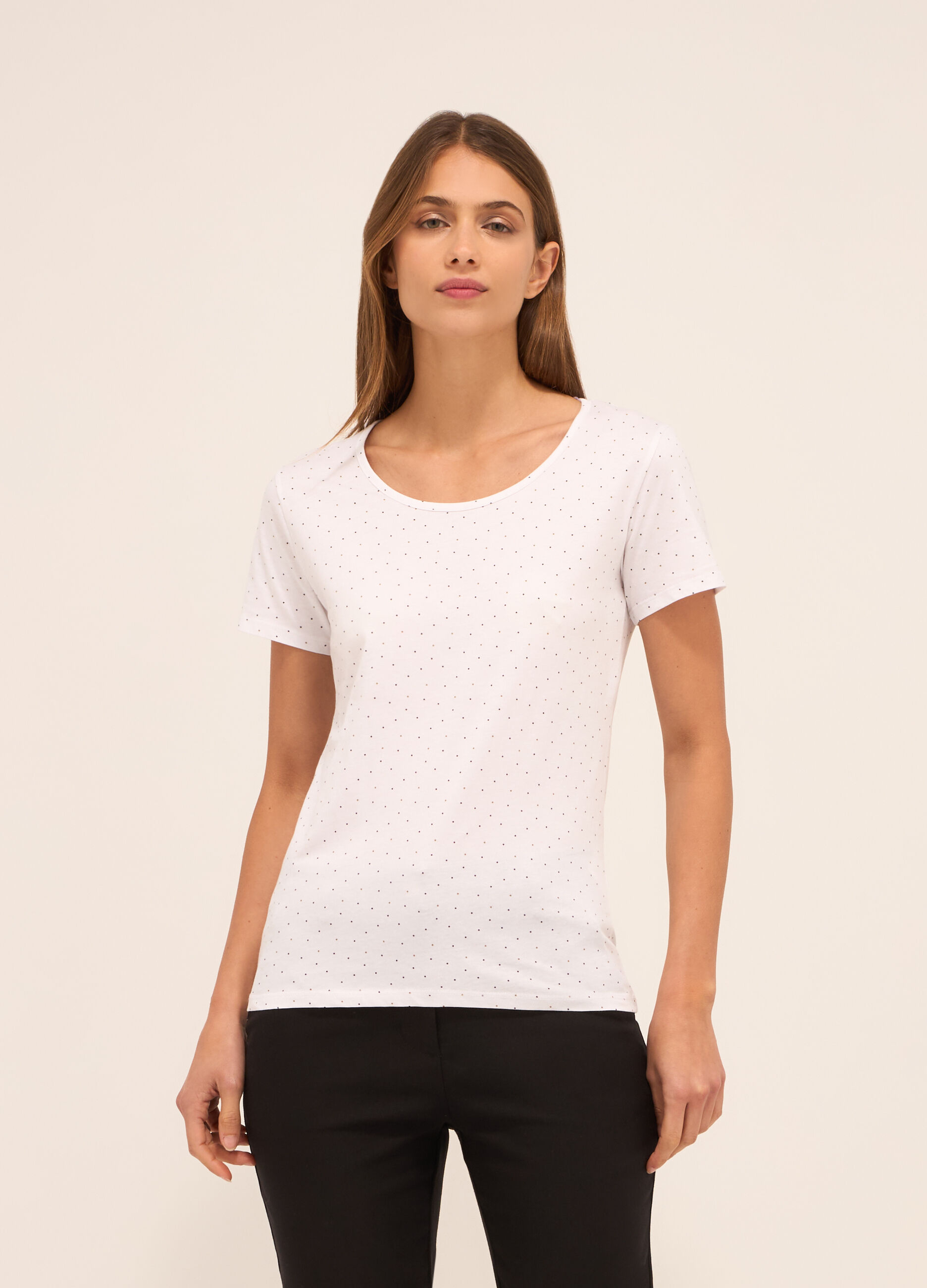 T-shirt in puro cotone donna_0
