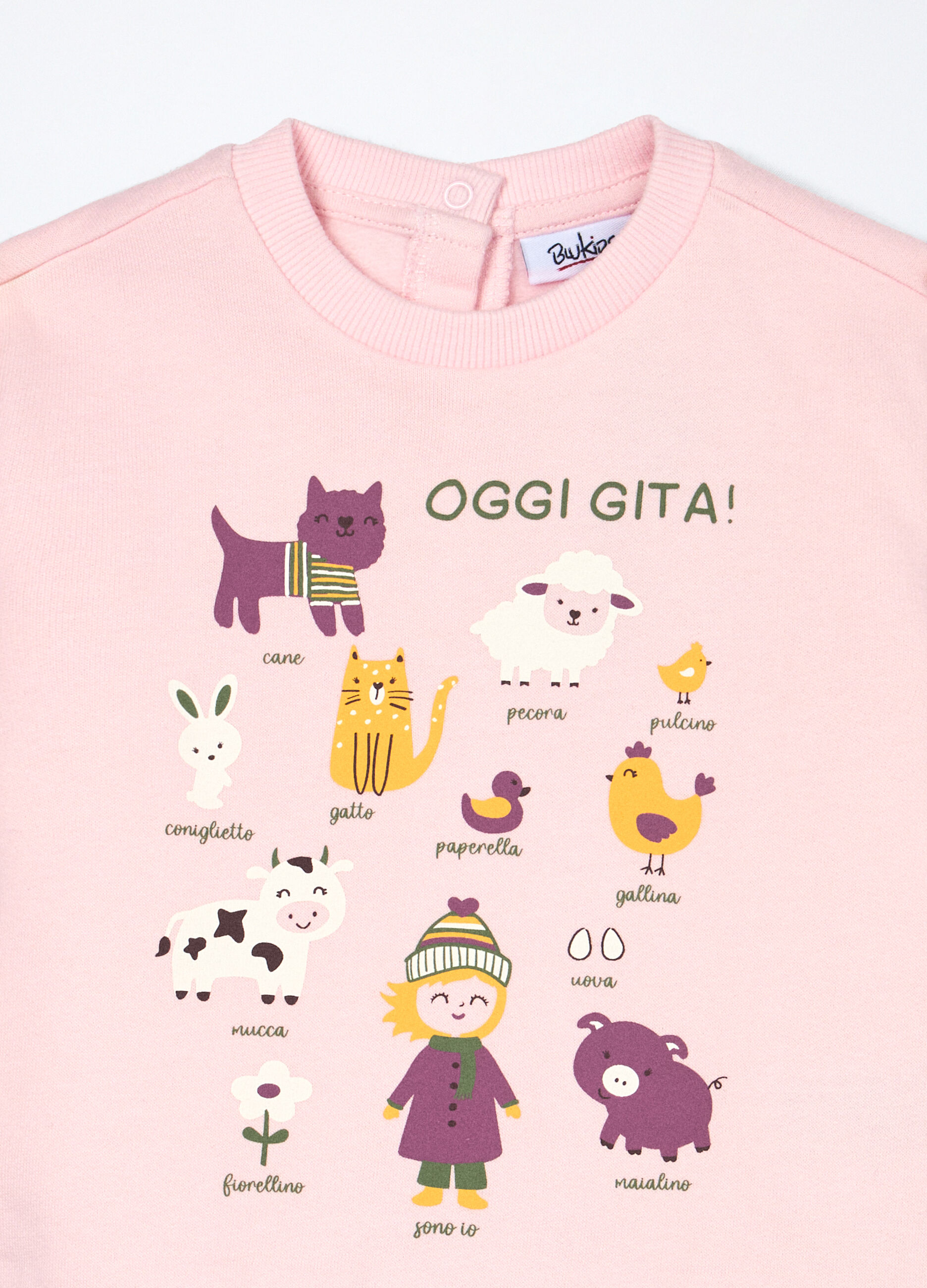 Jogging set in puro cotone fleece neonata_2