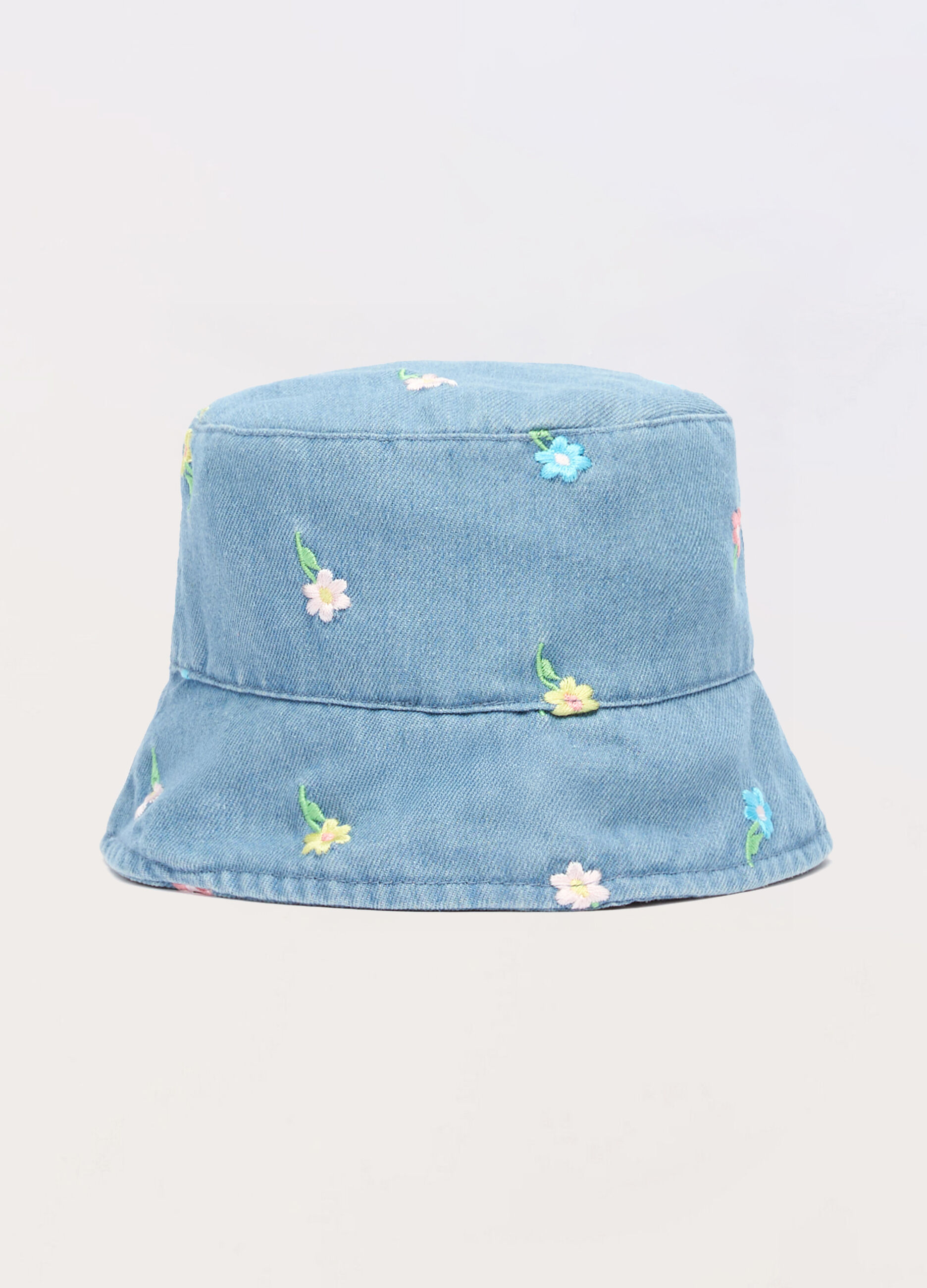 Cappello da pescatore in denim di puro cotone neonata_1