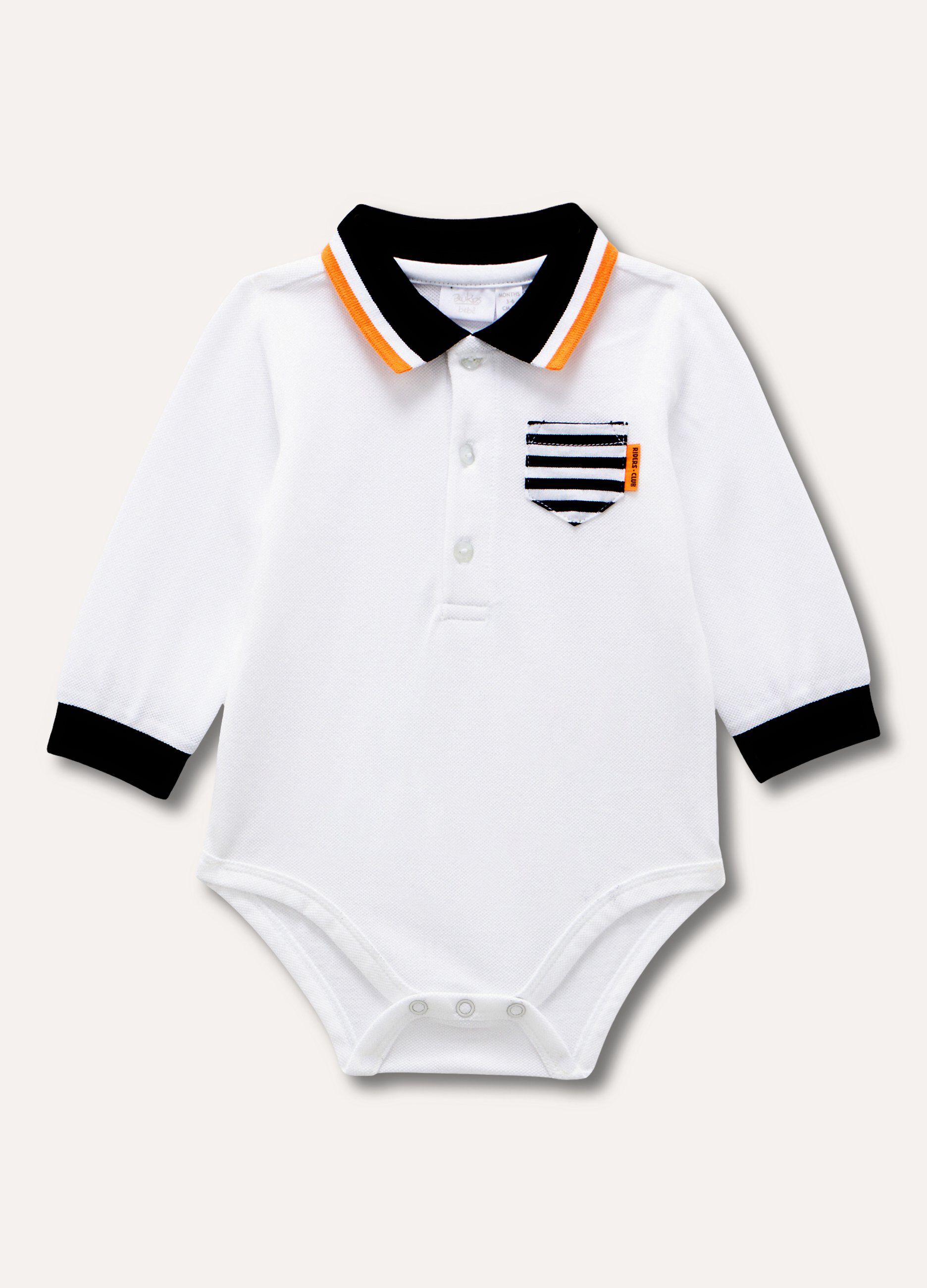Body in piquet di puro cotone neonato_0