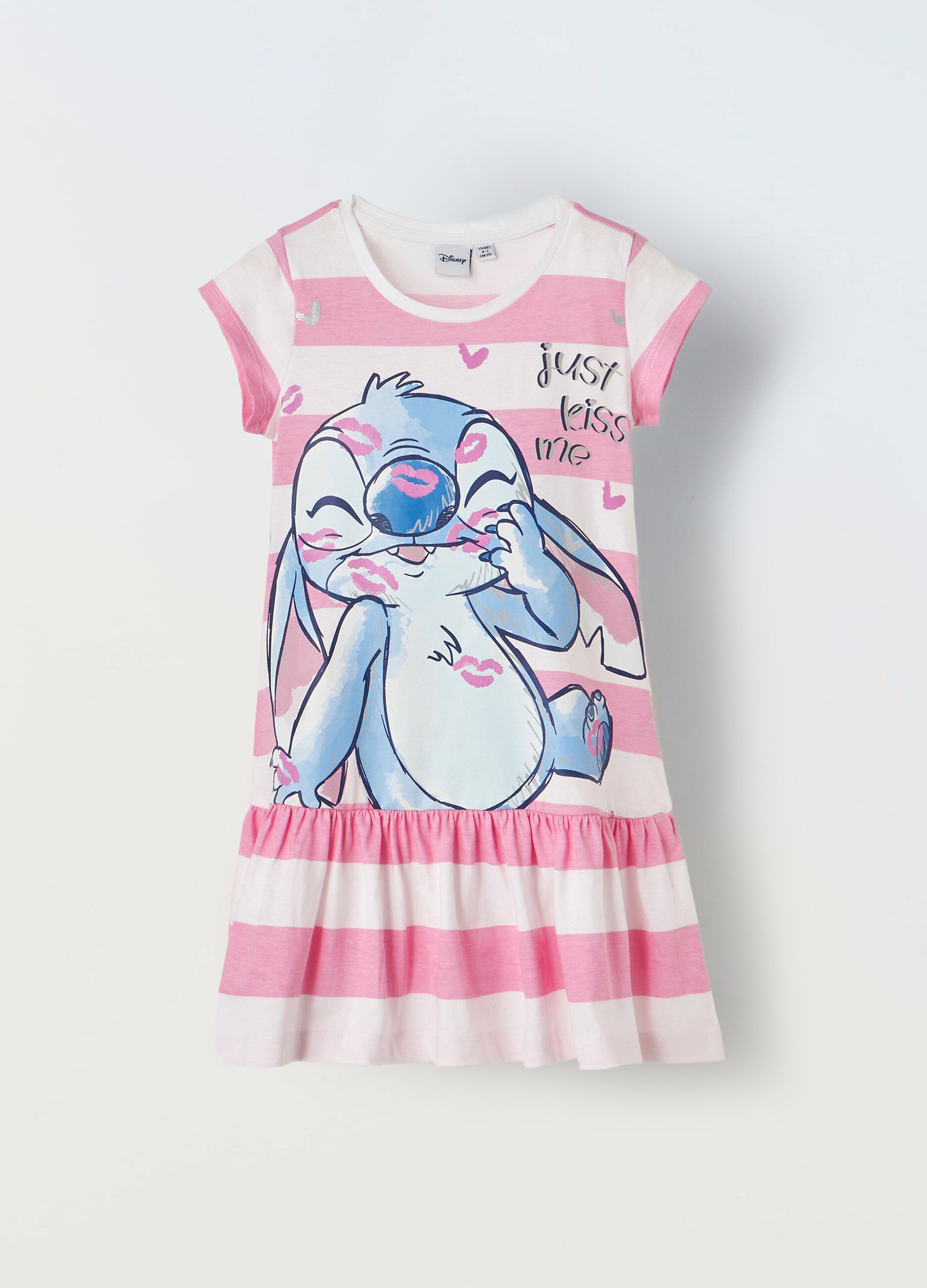 Vestito in puro cotone con stampa bambina_0