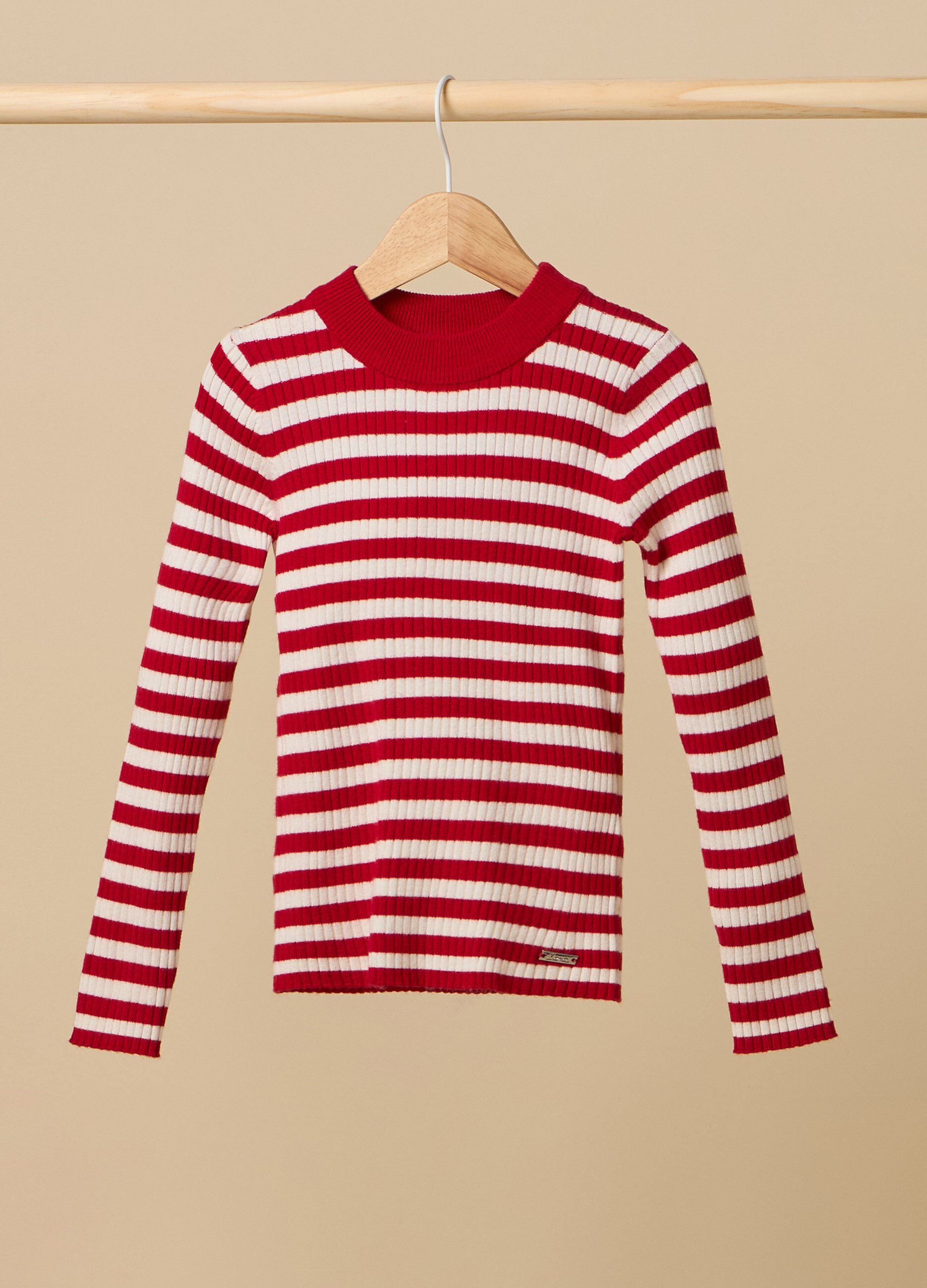 T-shirt in costina di misto viscosa bambina_0