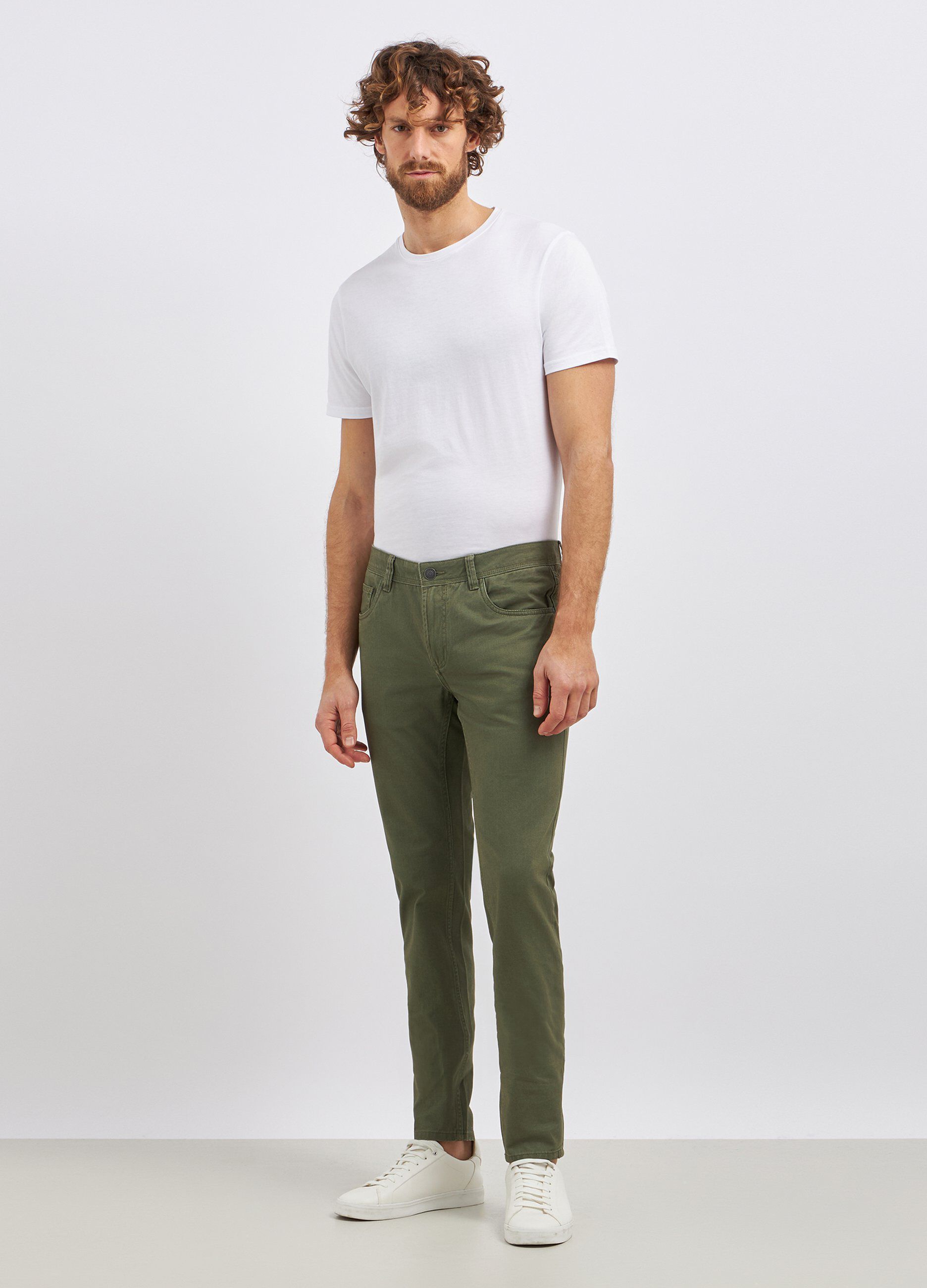 Pantaloni in puro cotone modello 5 tasche uomo_0