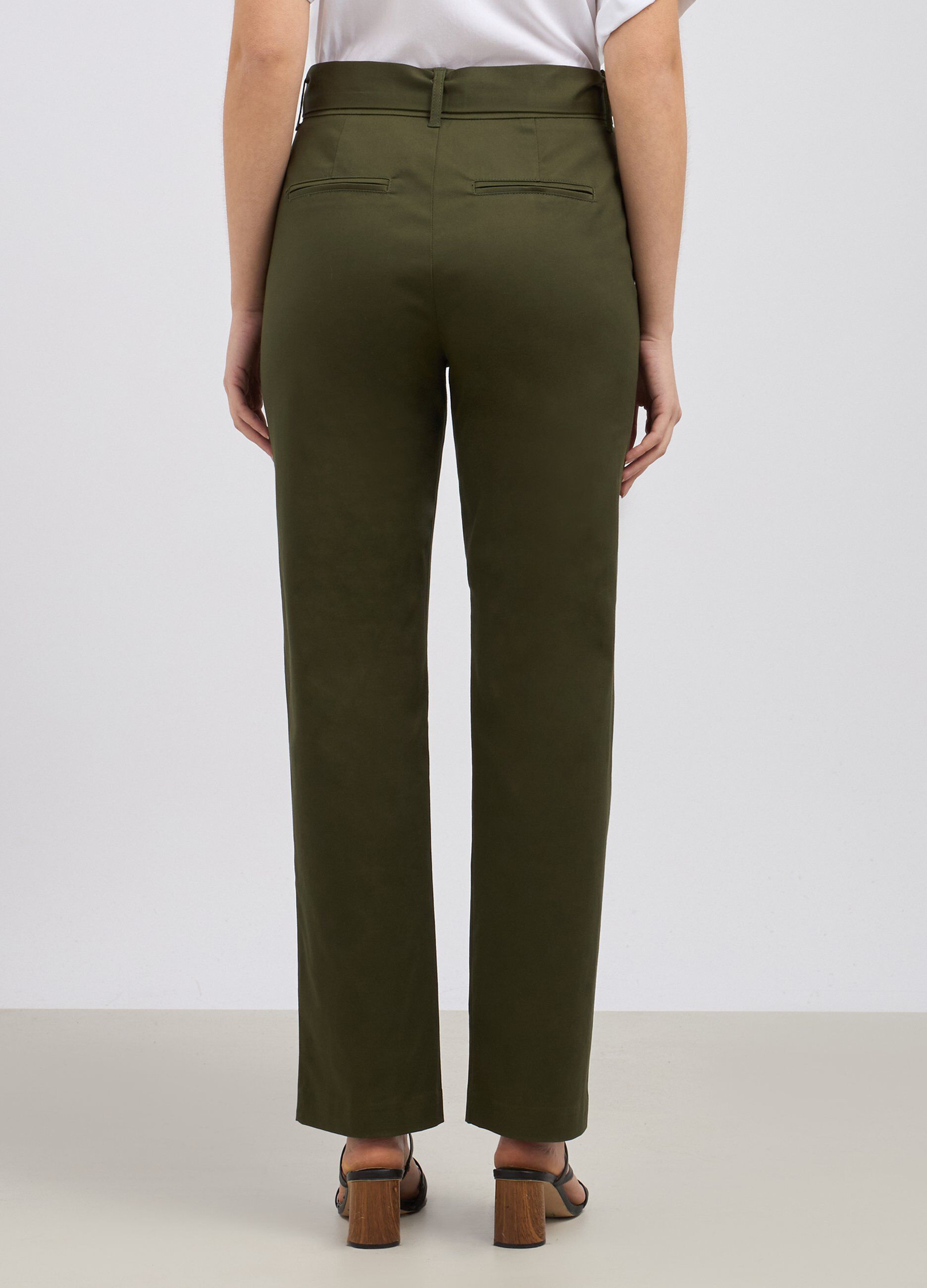 Pantalone a sigaretta con cintura donna_1