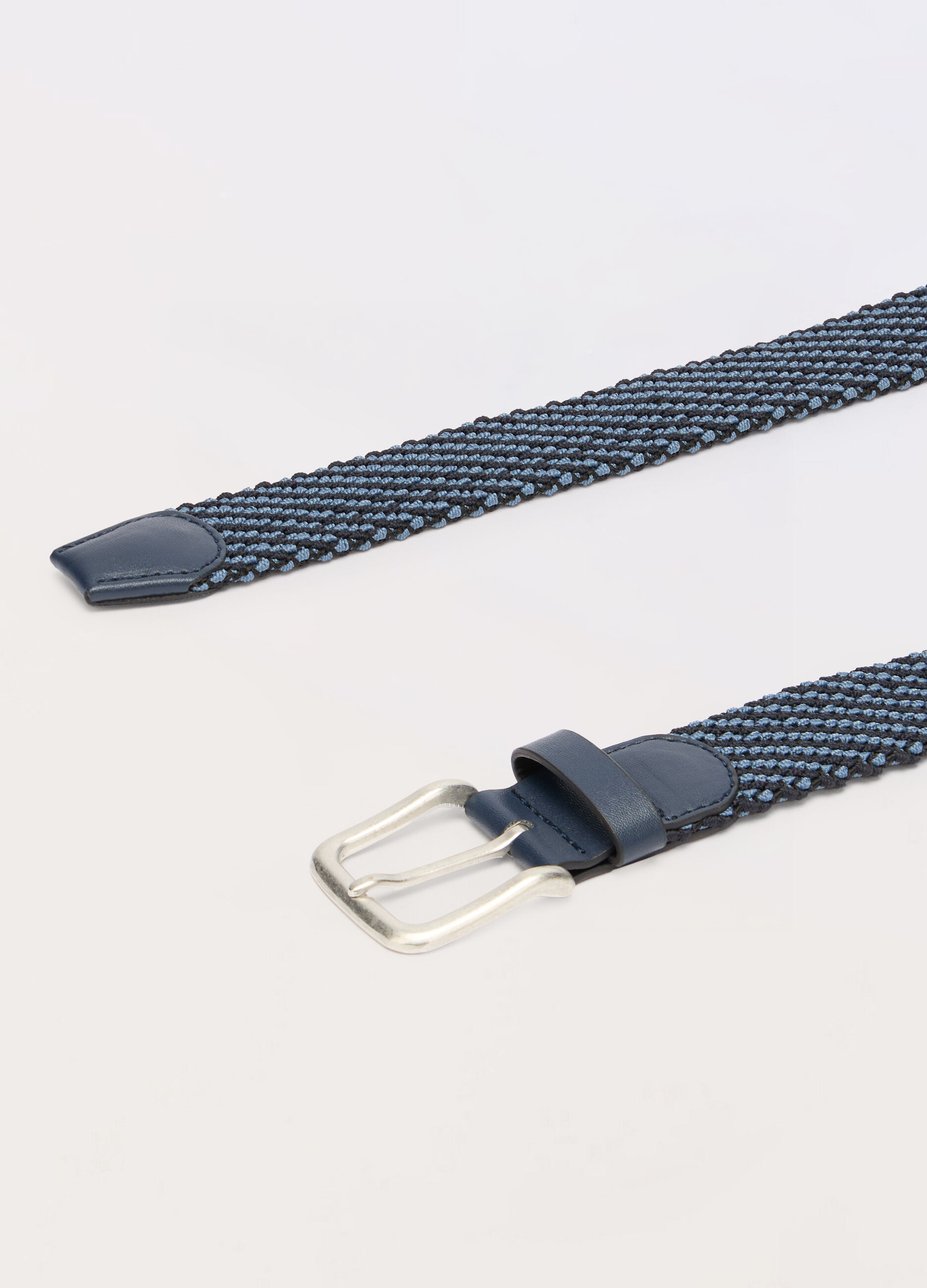 Cintura bicolor intrecciata con inserti in ECOpelle uomo_1