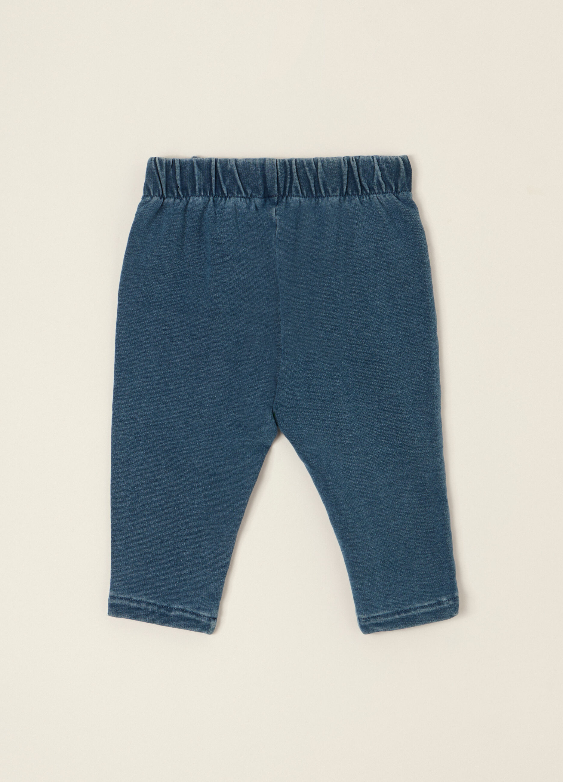 Pantaloni slim denim in cotone elasticizzato_1