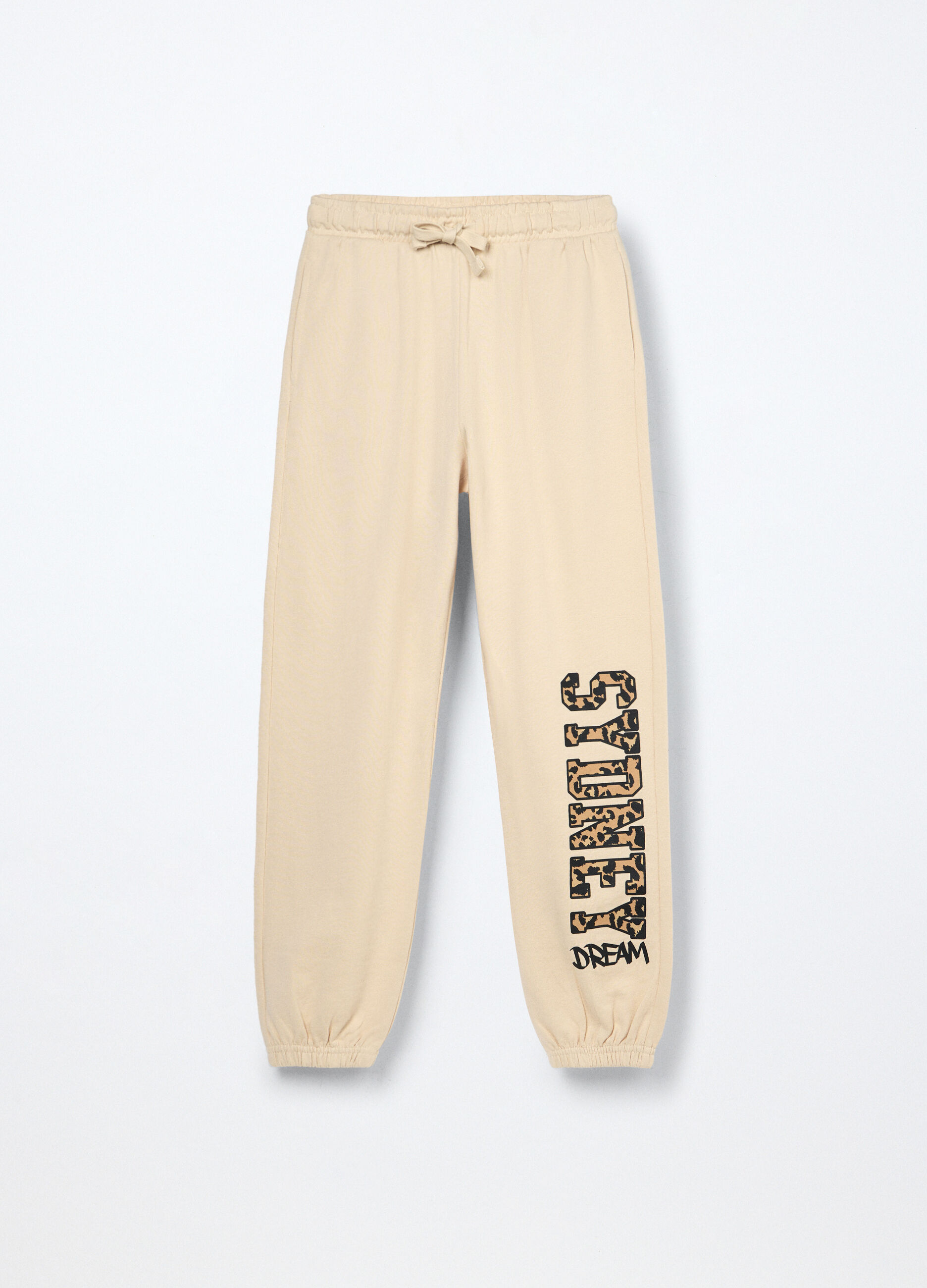 Jogger in french terry di puro cotone ragazza_0