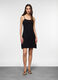 Abito corto in costina di cotone stretch donna_0