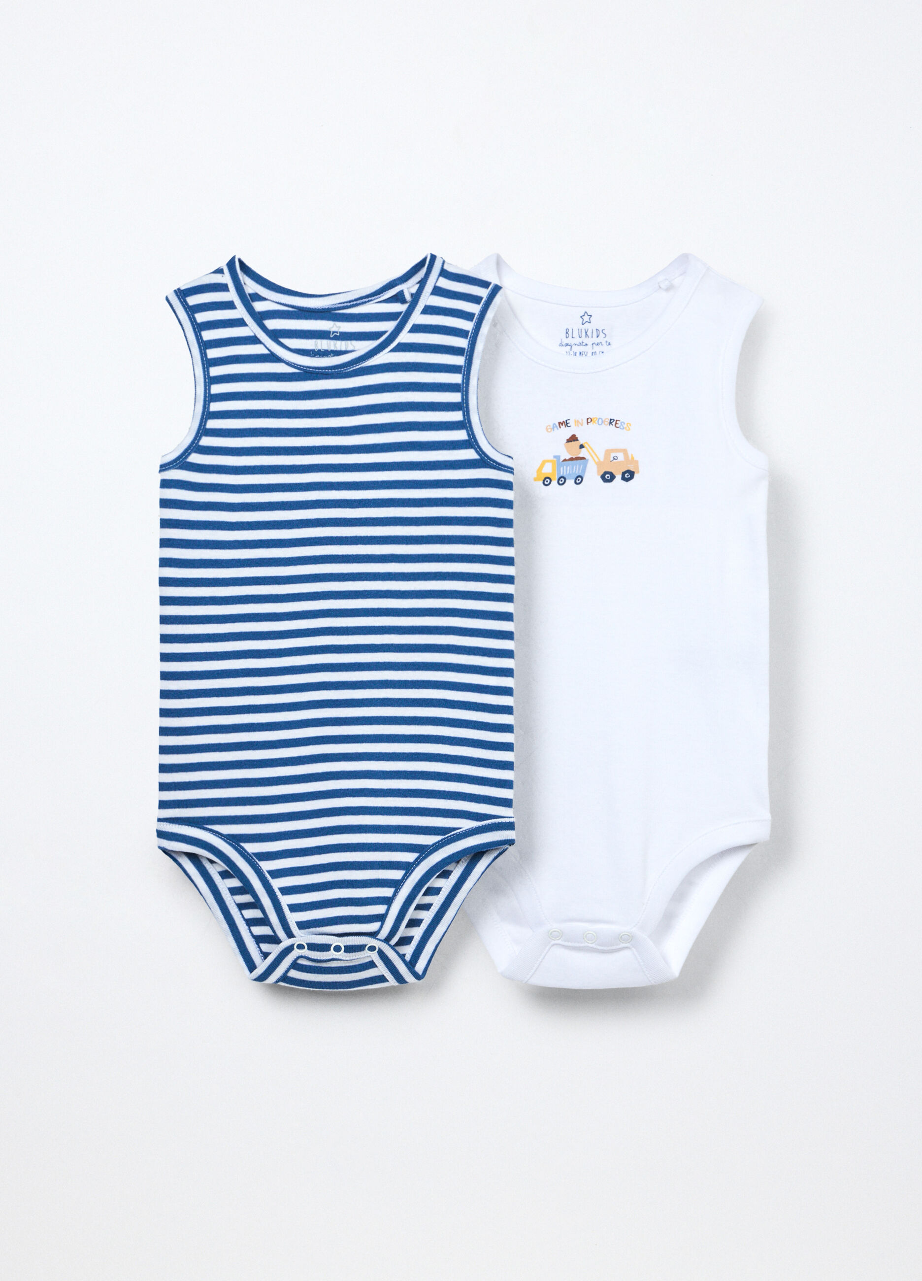 Pack 2 body in puro cotone neonato_0
