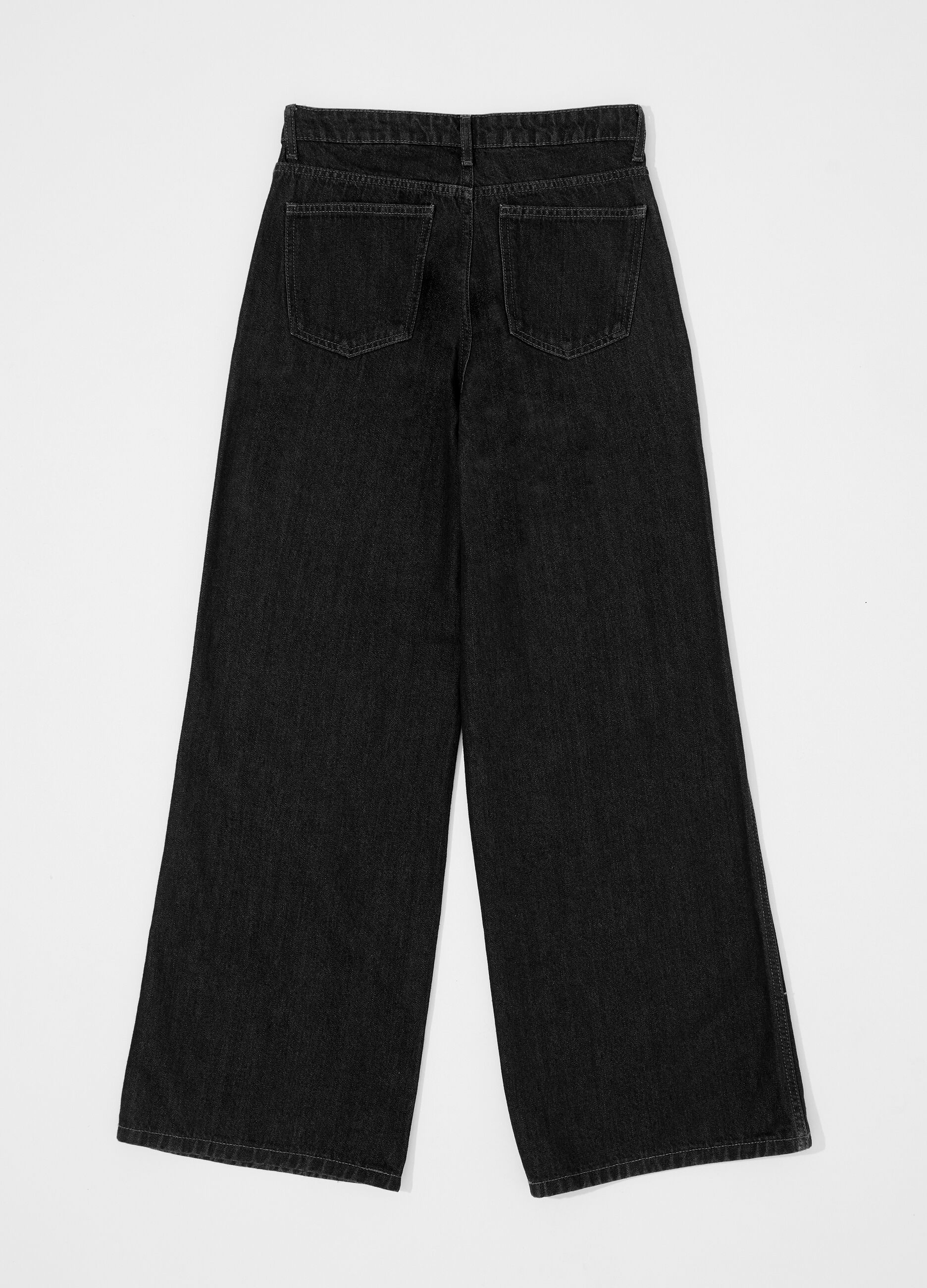 Denim wide leg in cotone misto lyocell donna_5