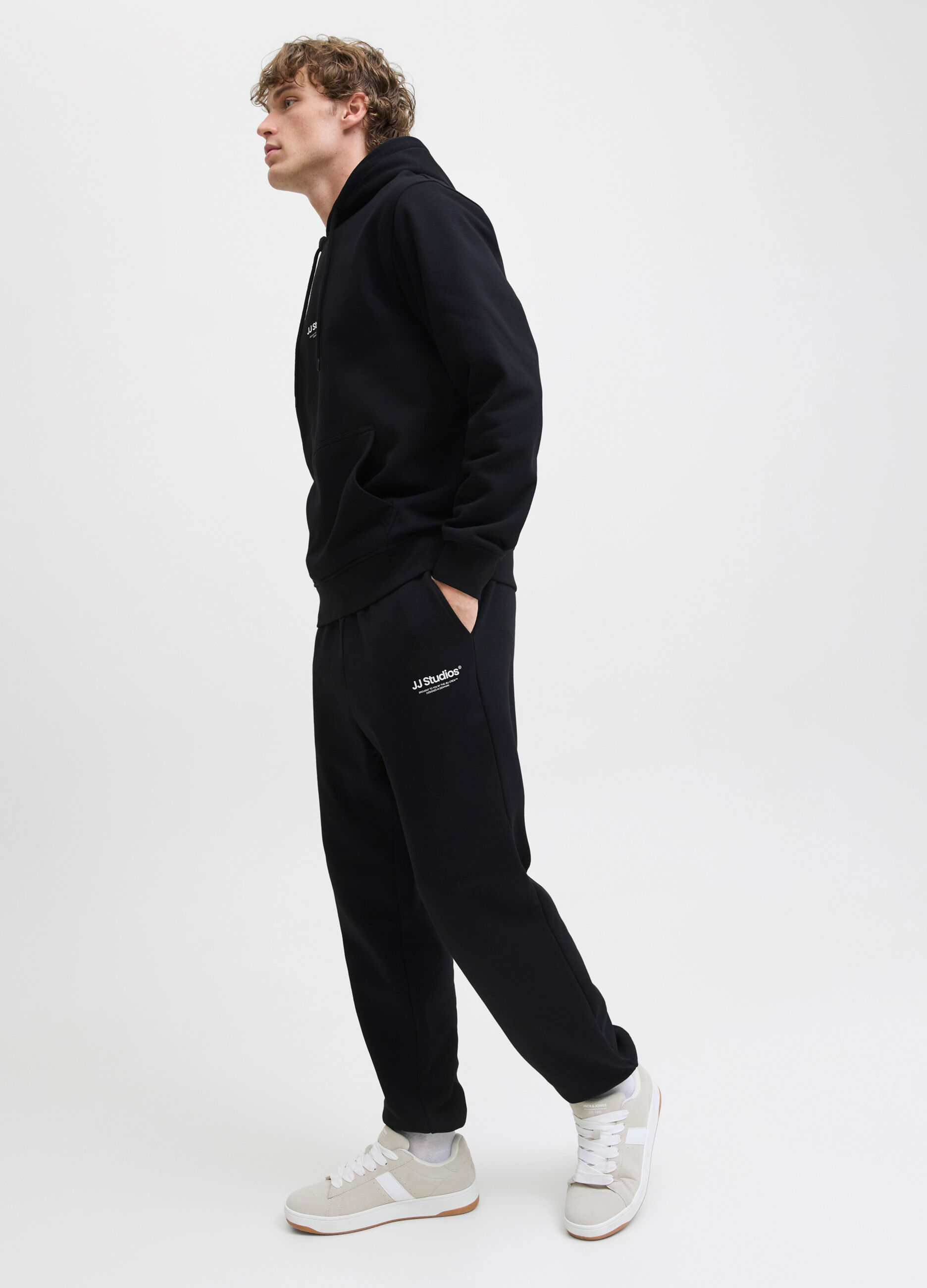 Pantaloni jogging in felpa di cotone uomo_3