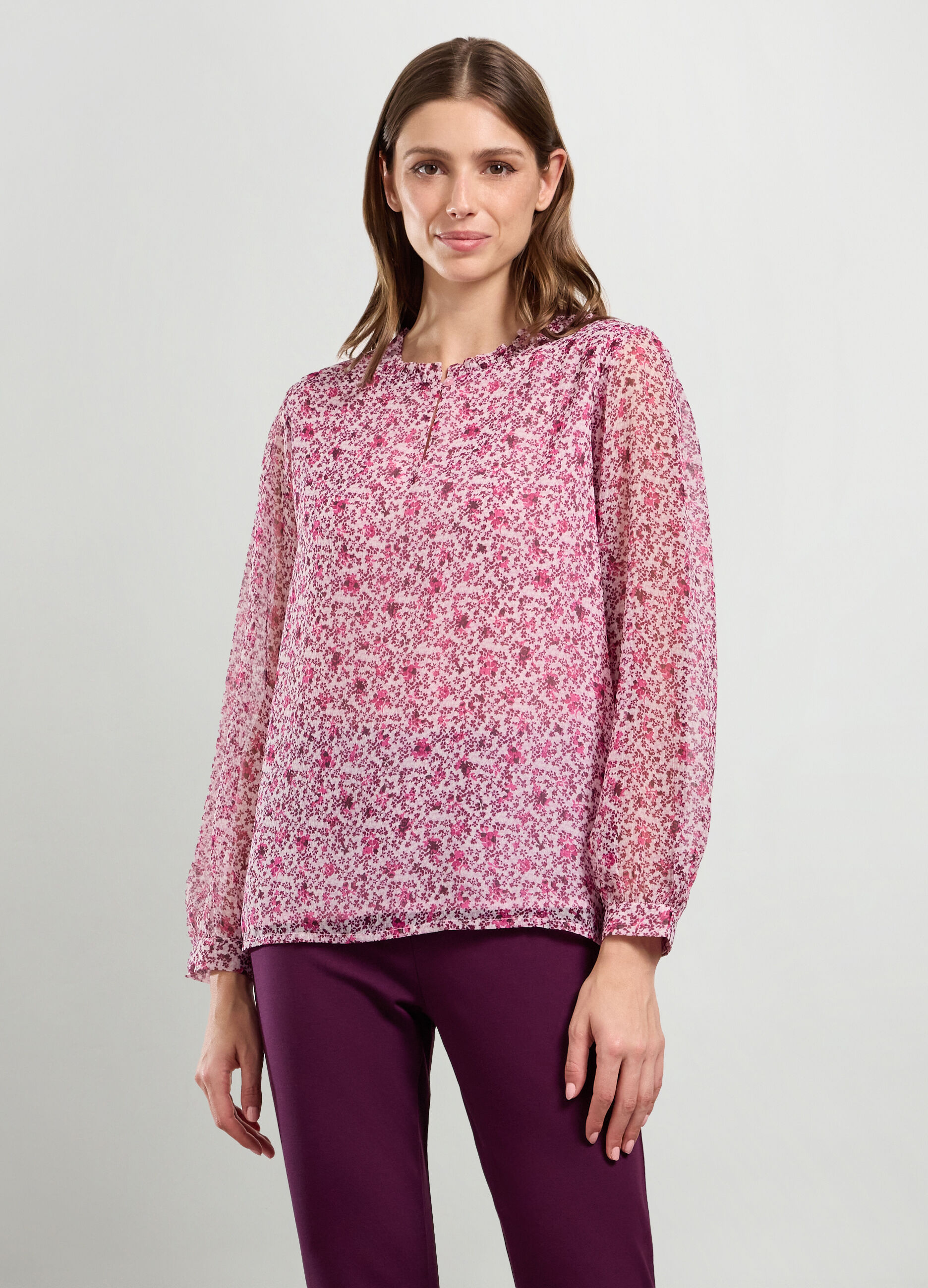 Blusa con stampa donna_0
