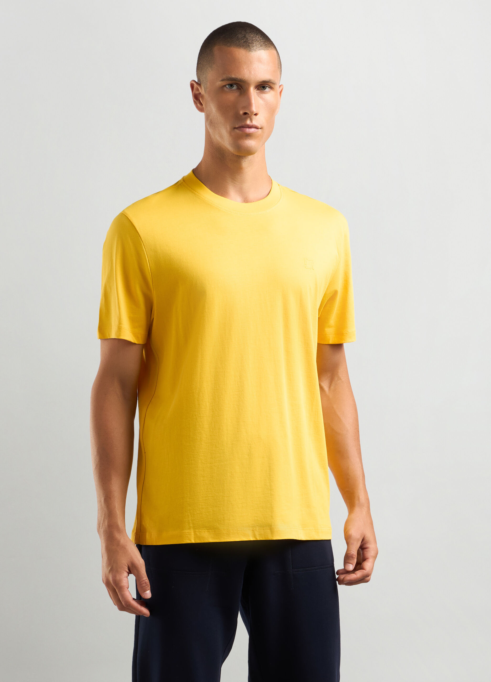 T-shirt girocollo in cotone uomo_0