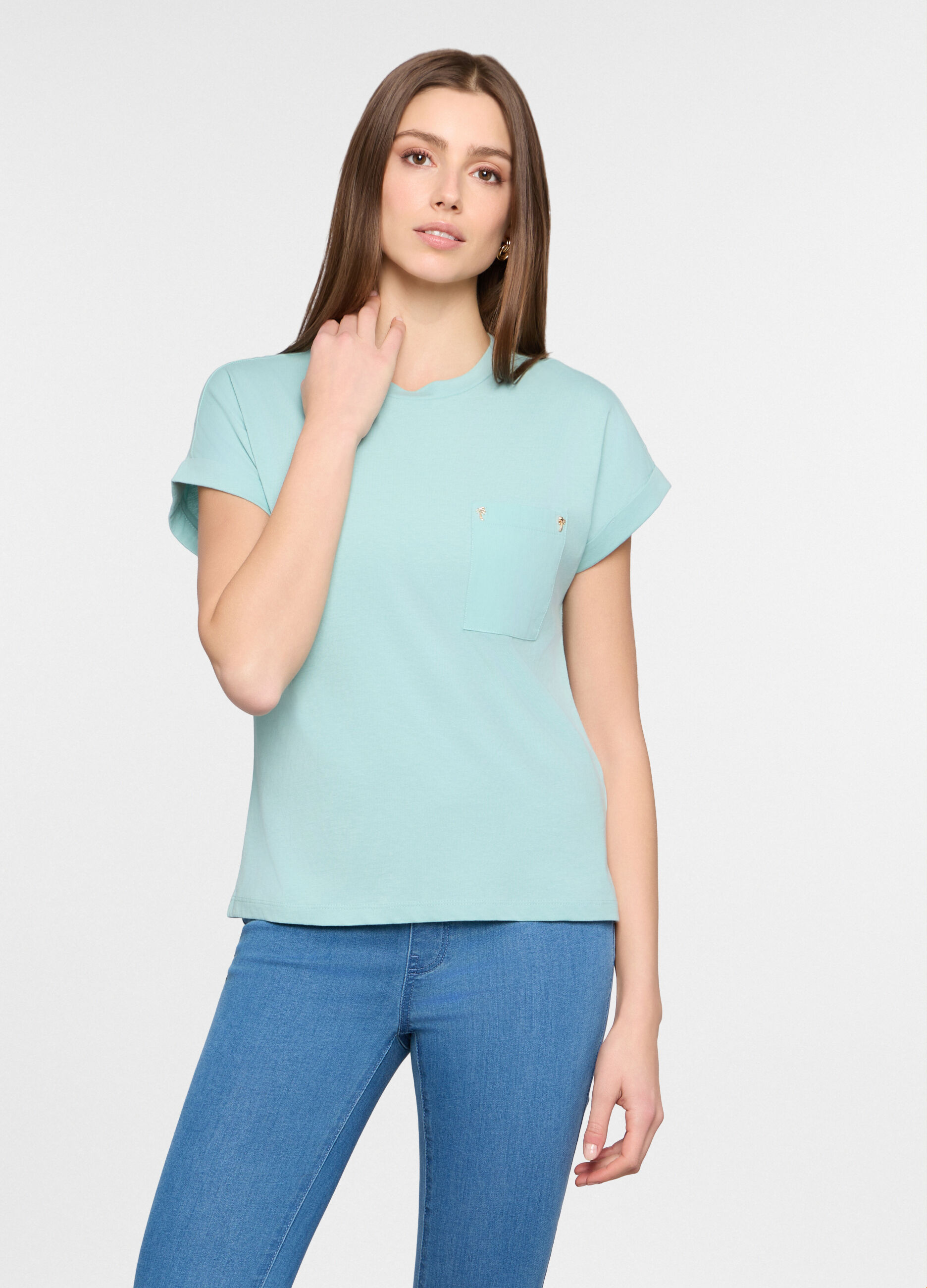 T-shirt girocollo donna_0