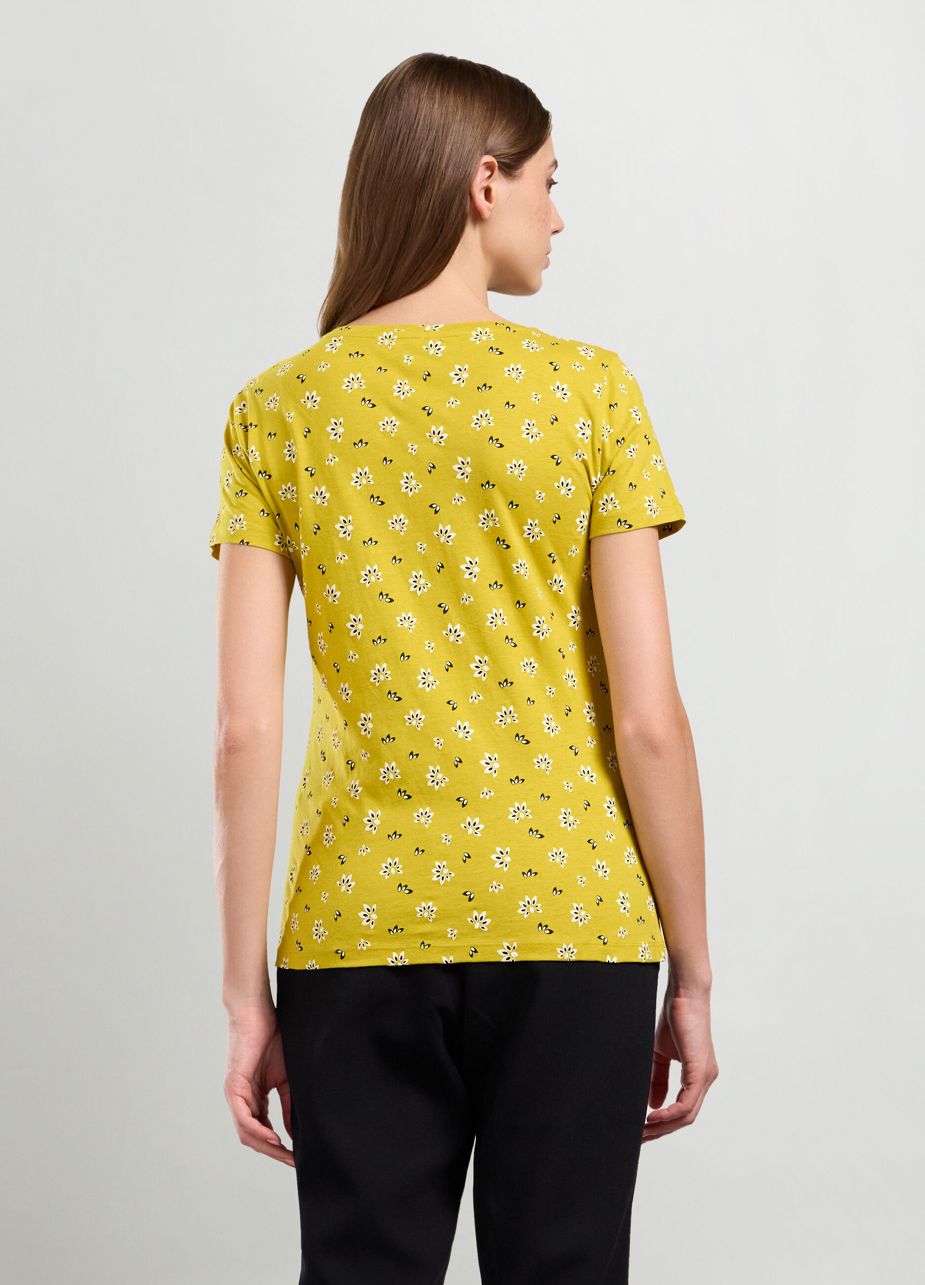 T-shirt in puro cotone con stampa donna_1