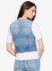 Gilet fit cropped in denim donna_1
