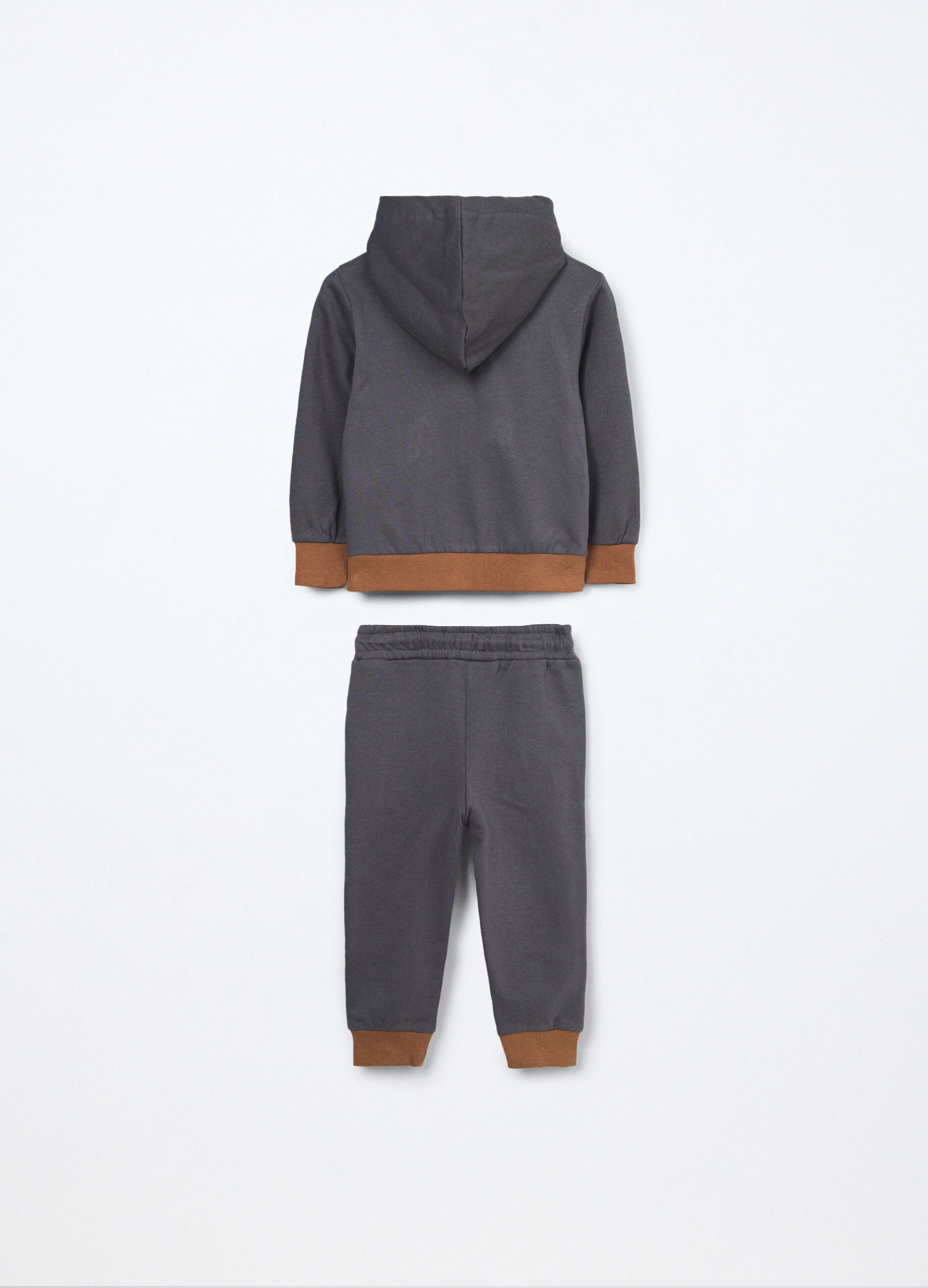 Jogging set in felpa di puro cotone neonato_1