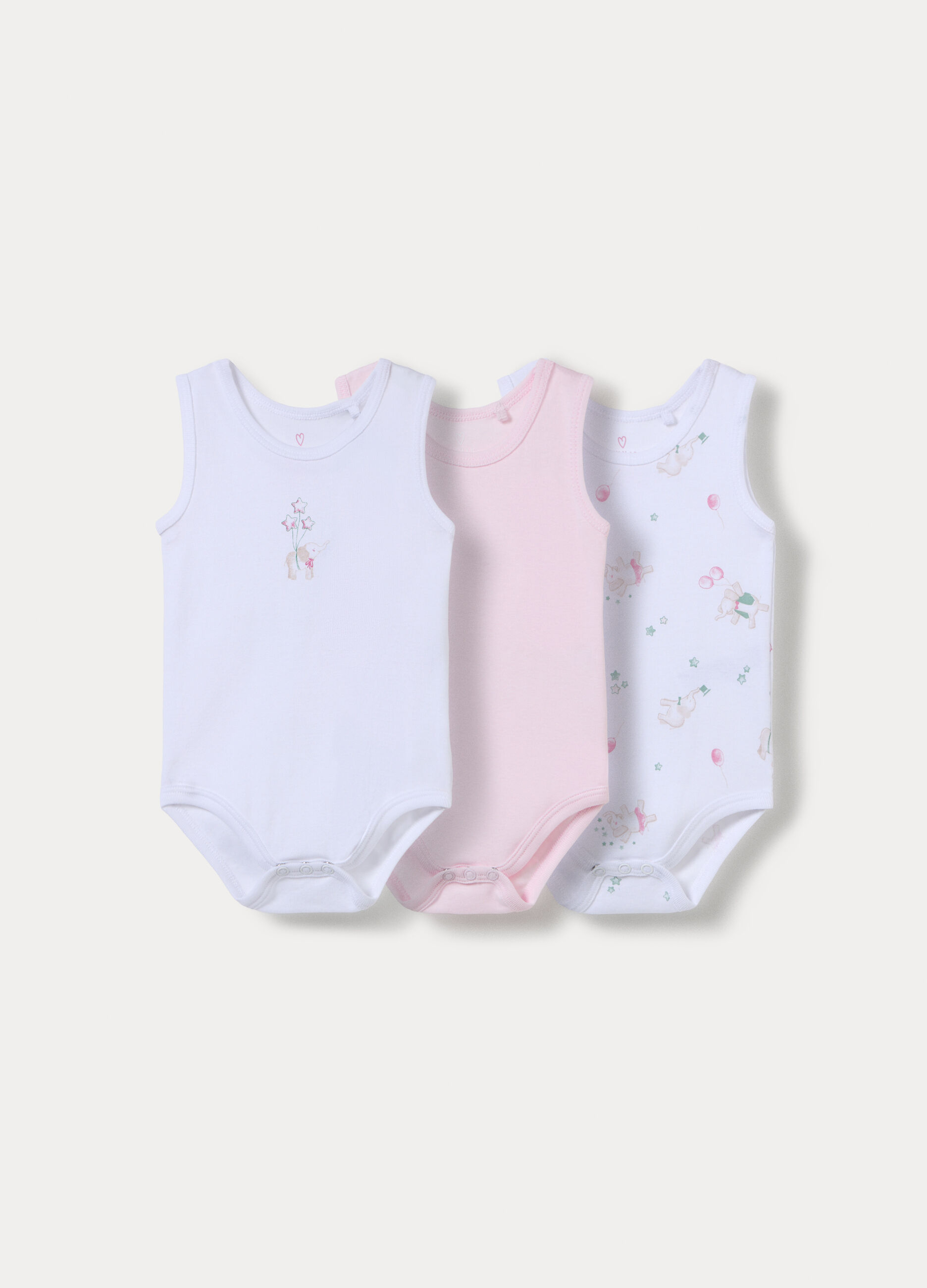 Pack 3 body in costina di puro cotone _0