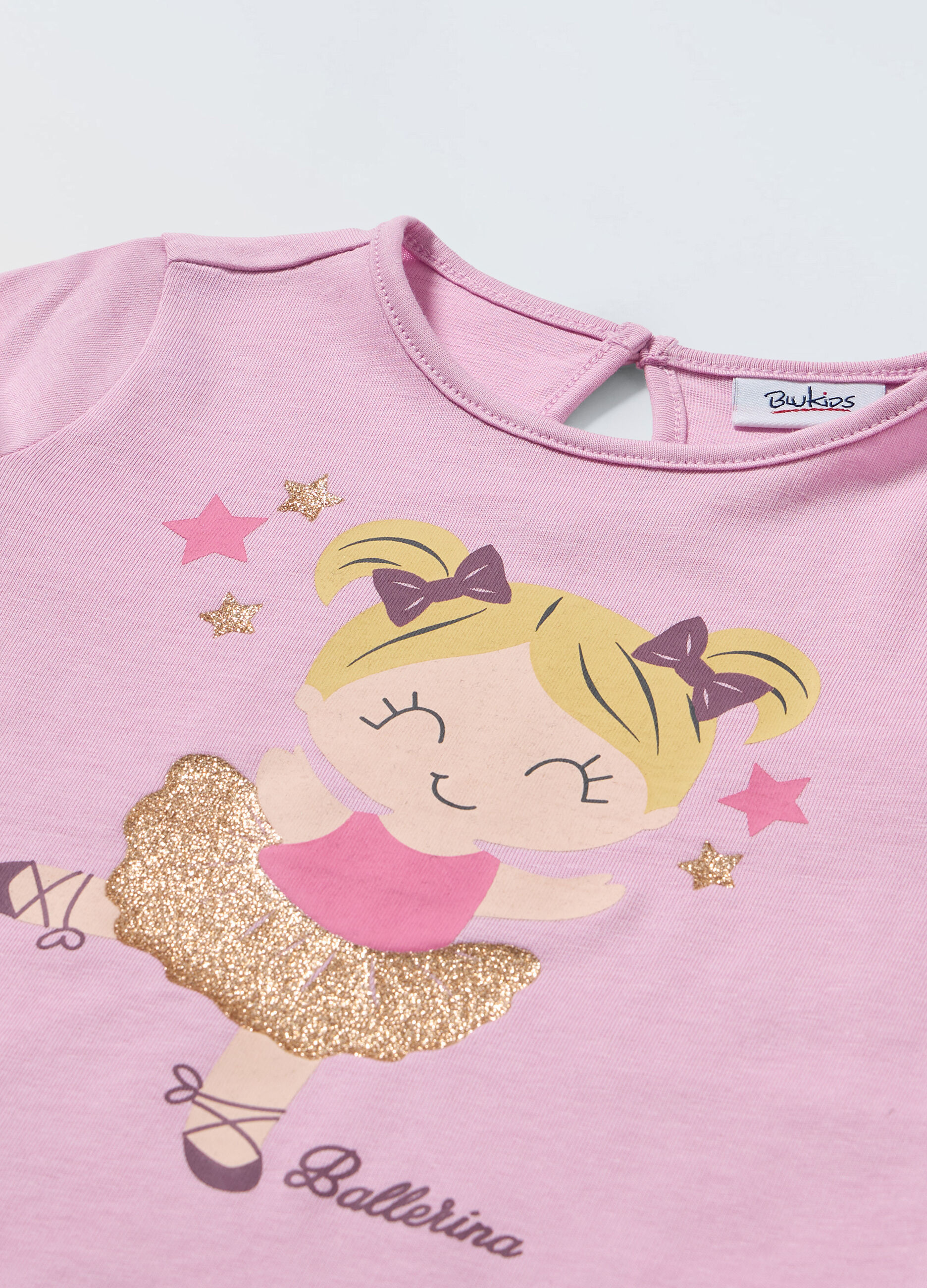 T-shirt a maniche lunghe in puro cotone neonata_1