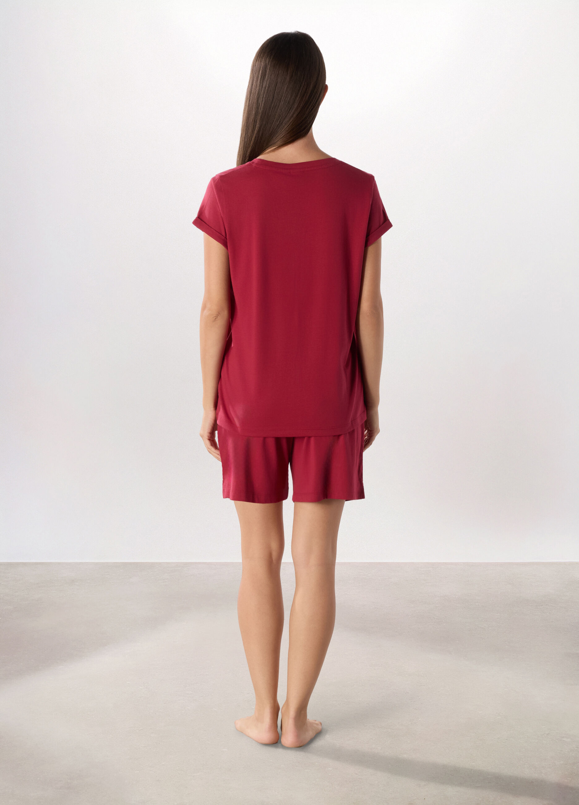 Set pigiama corto Trudy in puro cotone donna_1