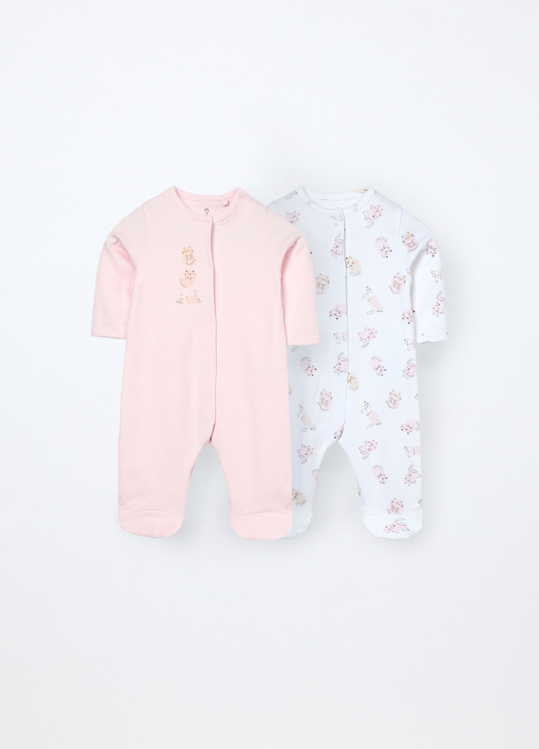 Pack 2 tutine in interlock di puro cotone neonata_0