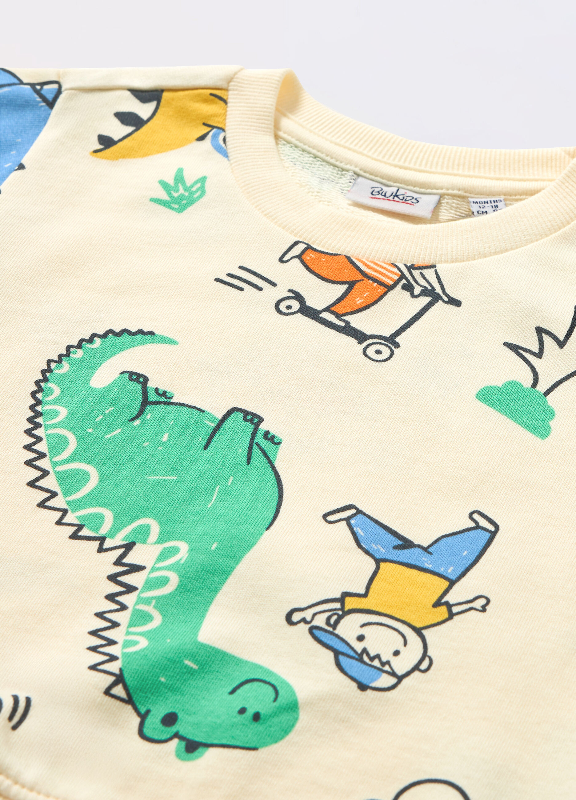 Felpa in french terry di puro cotone neonato_1