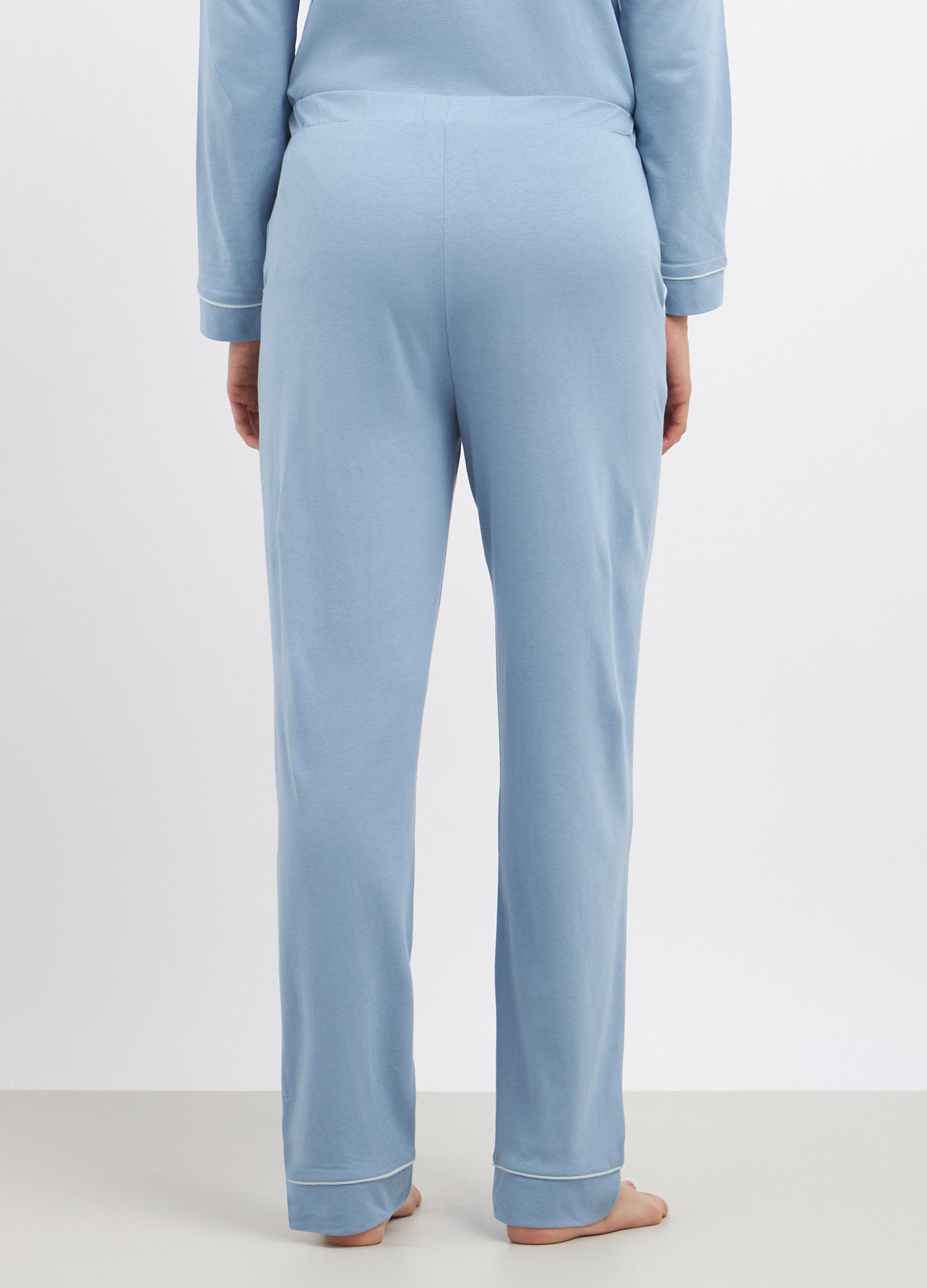 Pantalone pigiama lungo in misto cotone donna_1
