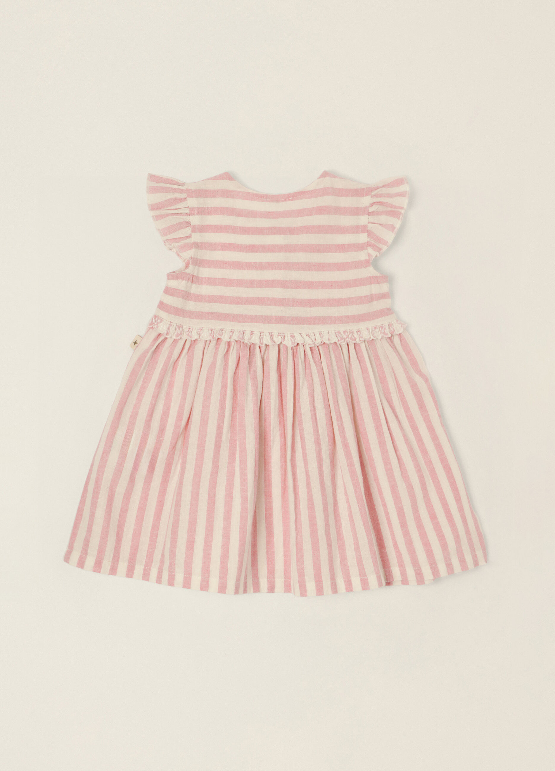 Vestito misto lino a righe IANA_1