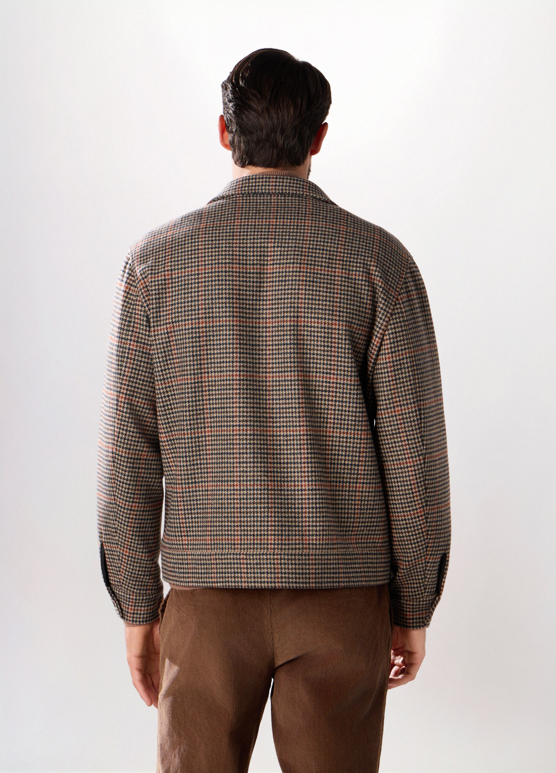 Giacca in pied-de-poule misto lana uomo_1