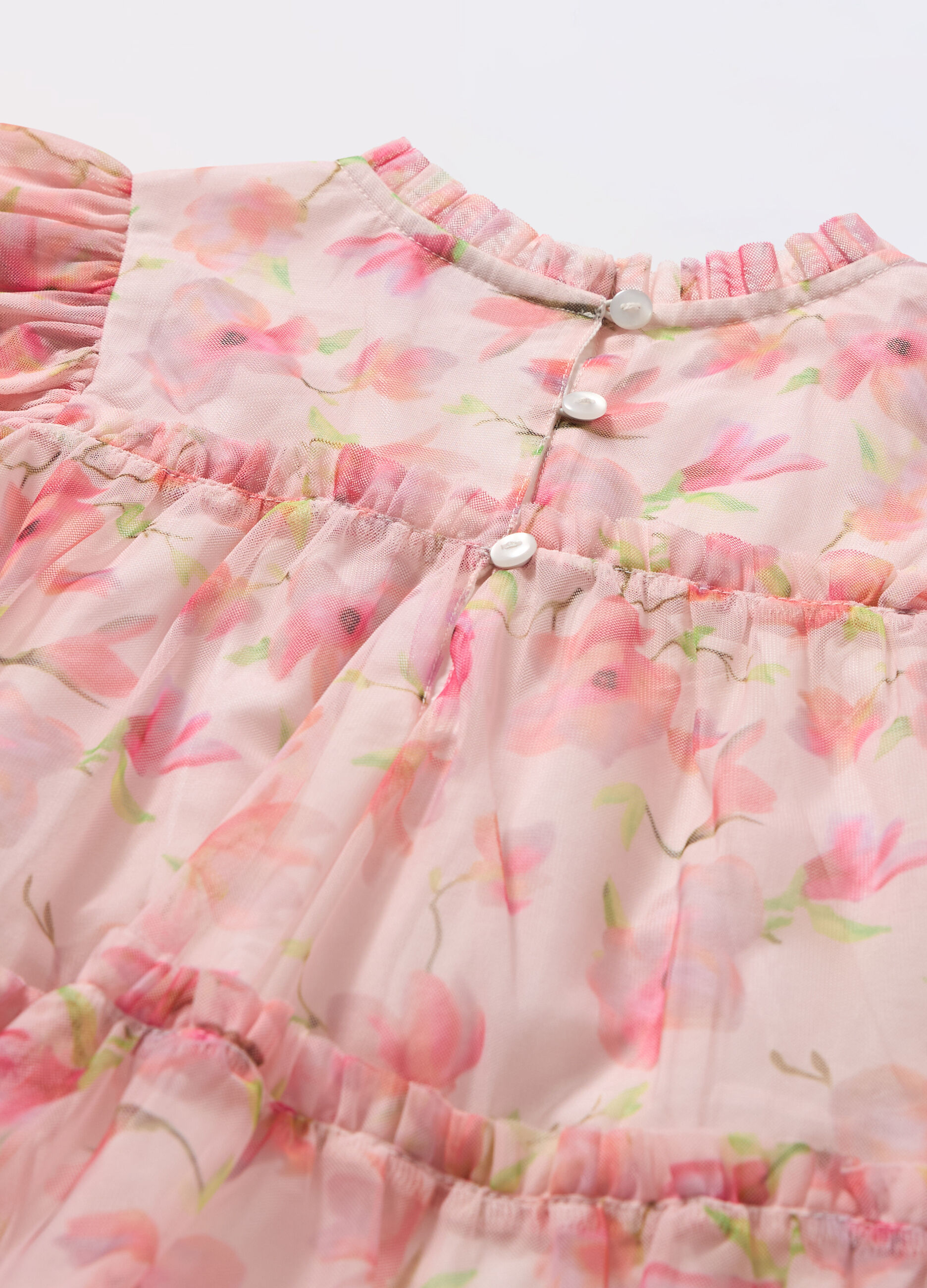 Vestito in tulle a balze bambina_1