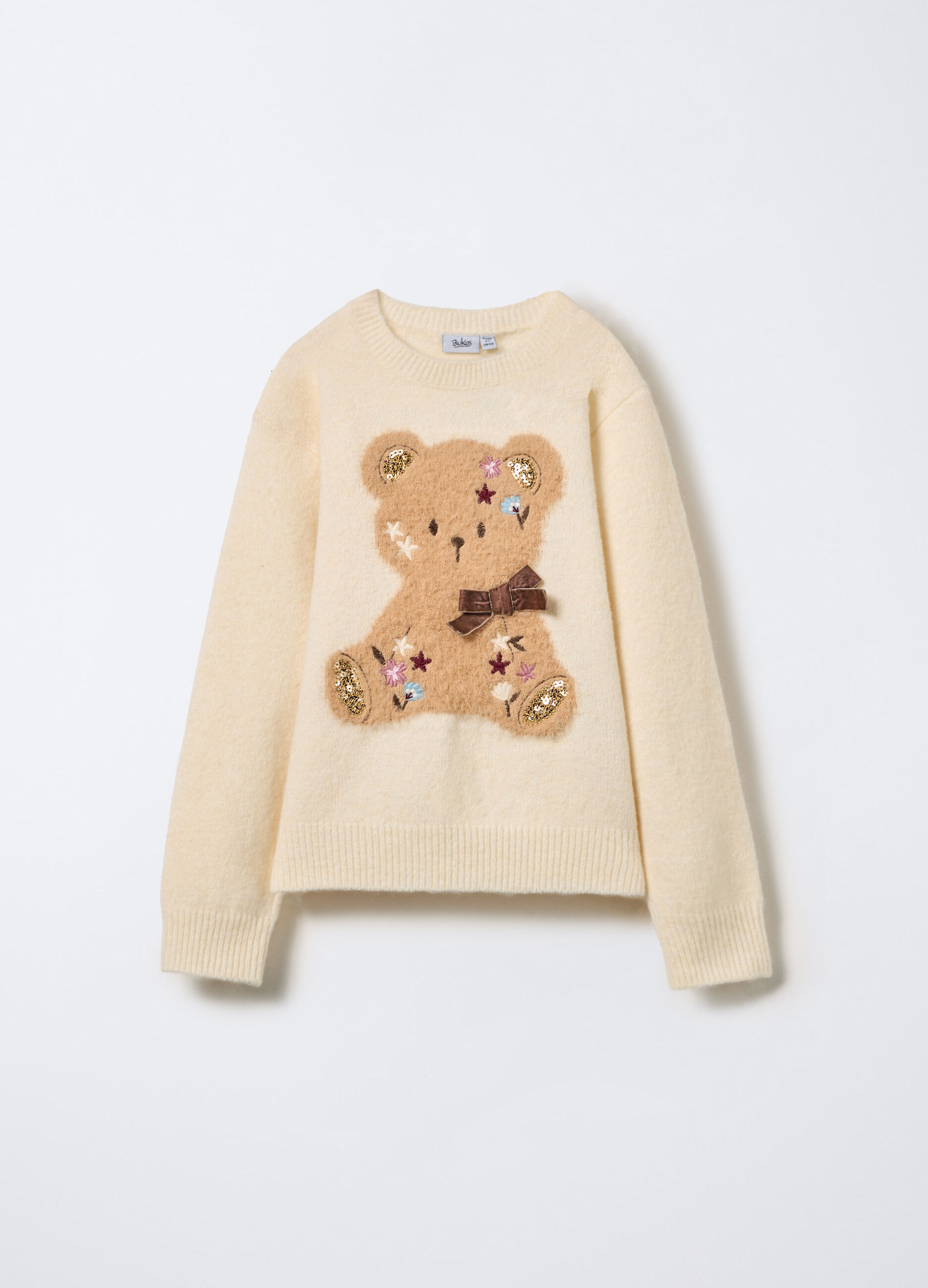 Maglione tricot misto lana stretch bambina_0