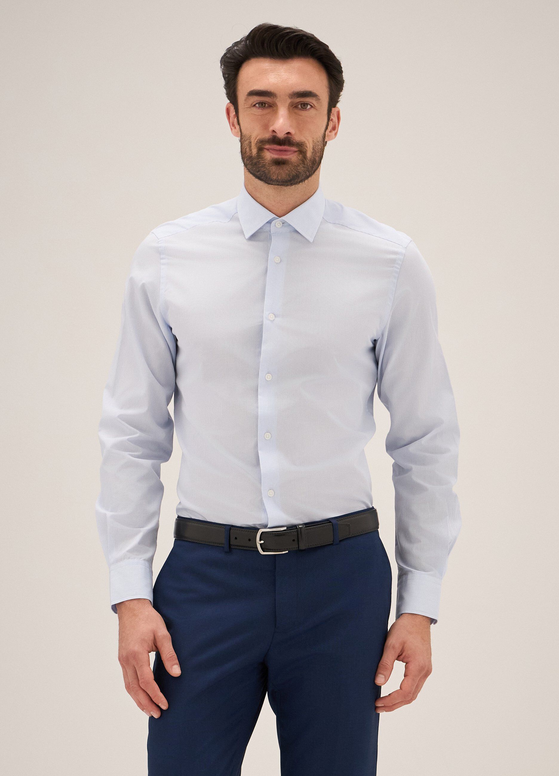 Camicia Rumford in cotone rigato uomo_0