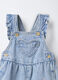 Salopette in denim di puro cotone Fit Regular neonata_2