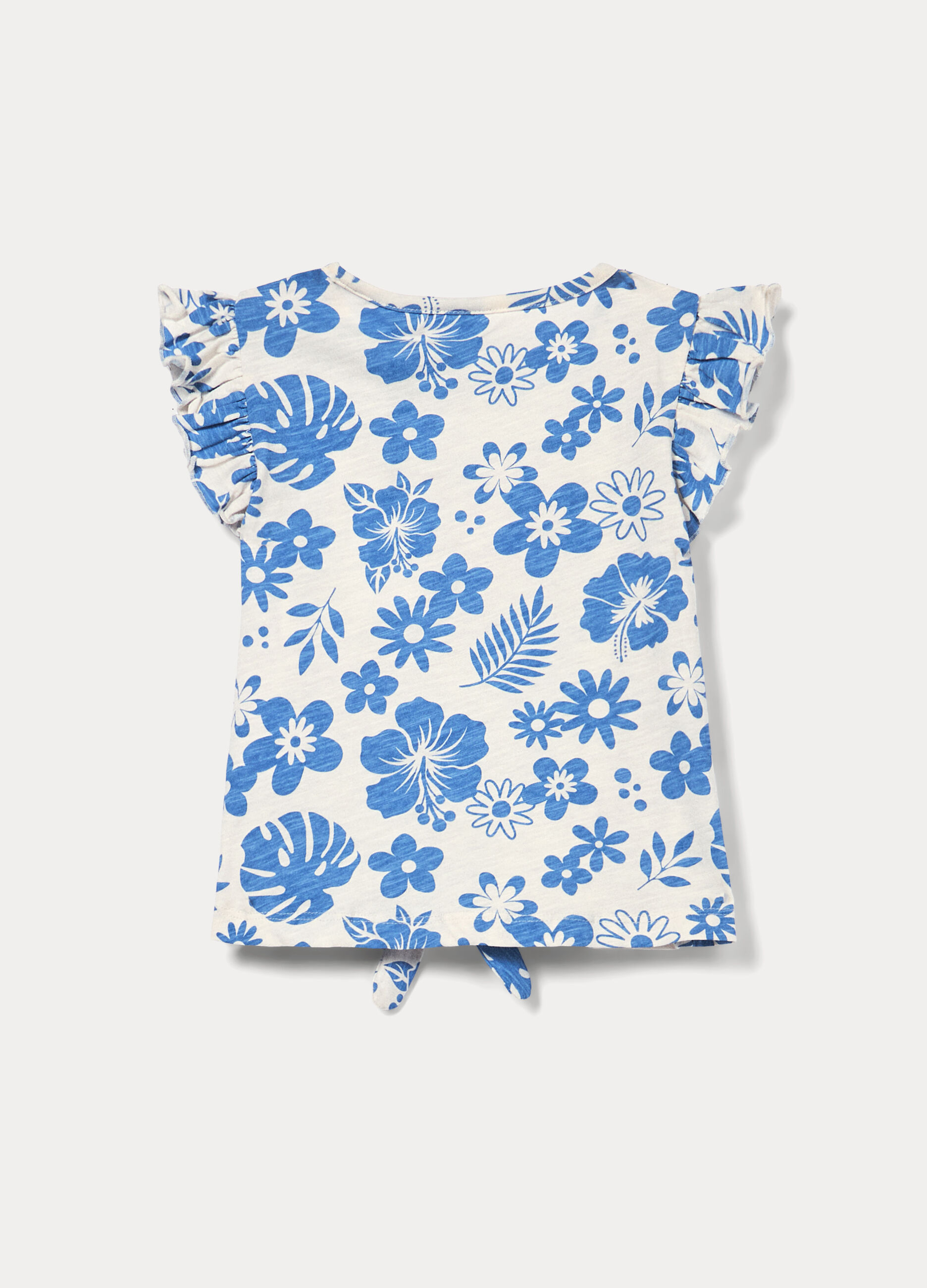 T-shirt in jersey di cotone slub bambina_1