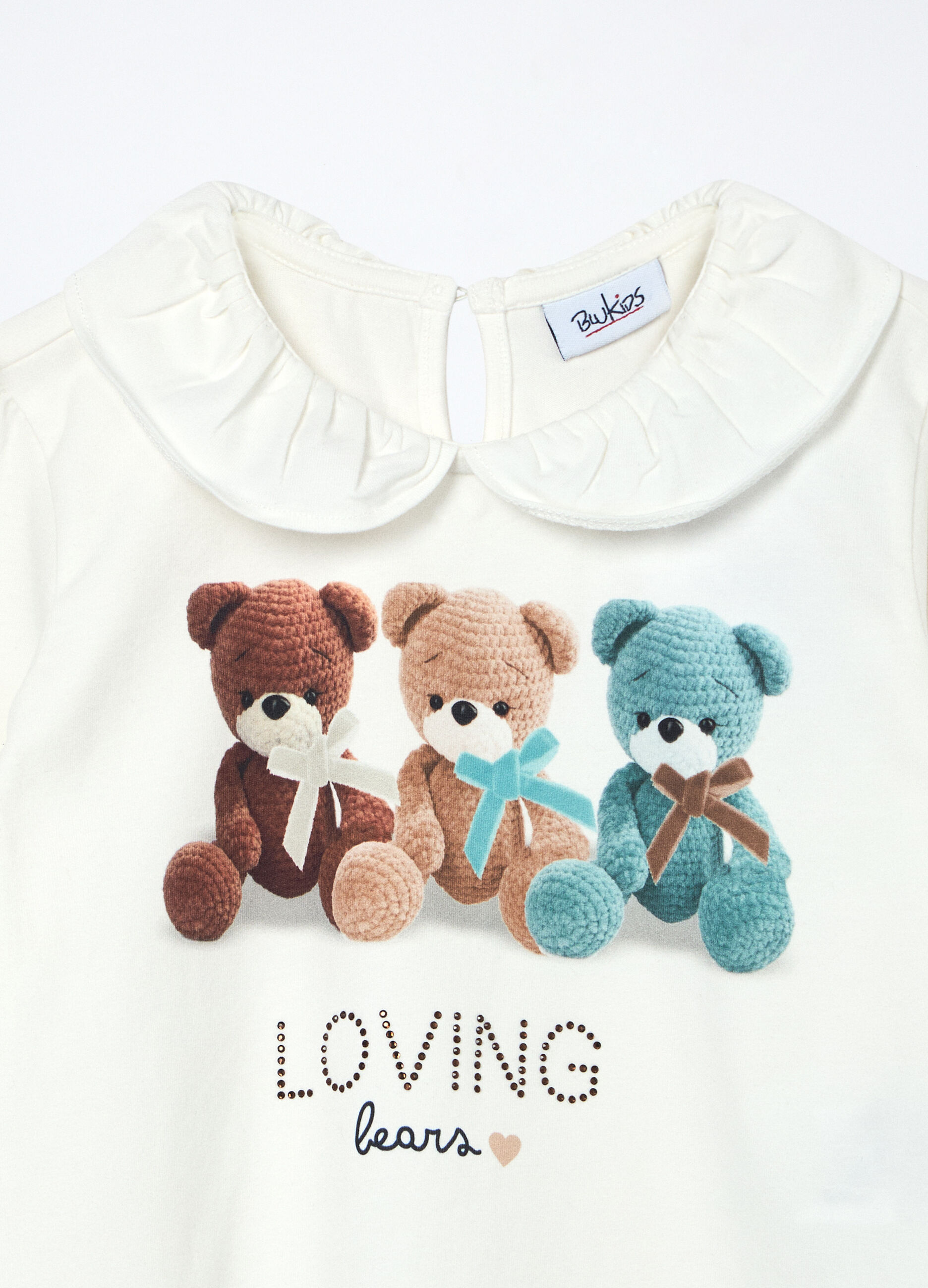 T-shirt in jersey di cotone stretch neonata_2