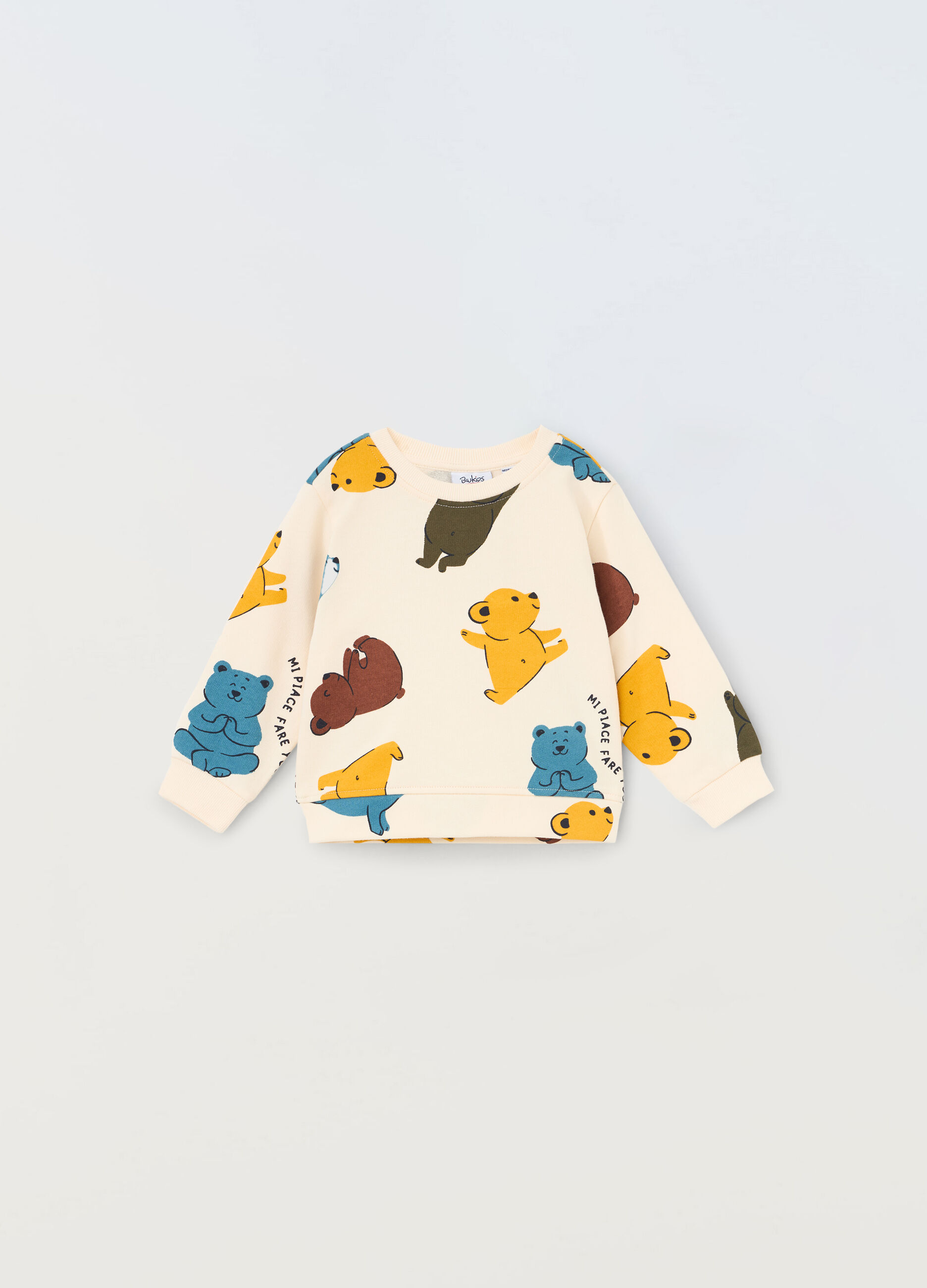 Felpa girocollo in puro cotone neonato_0