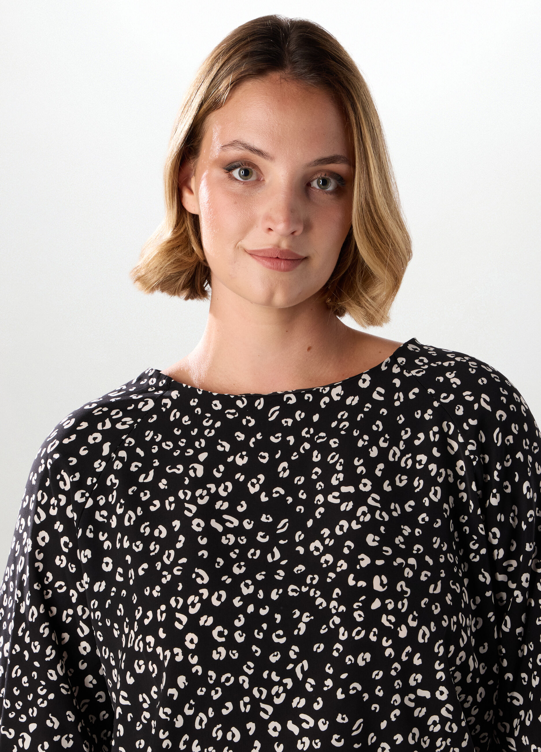Blusa con stampa donna curvy_2