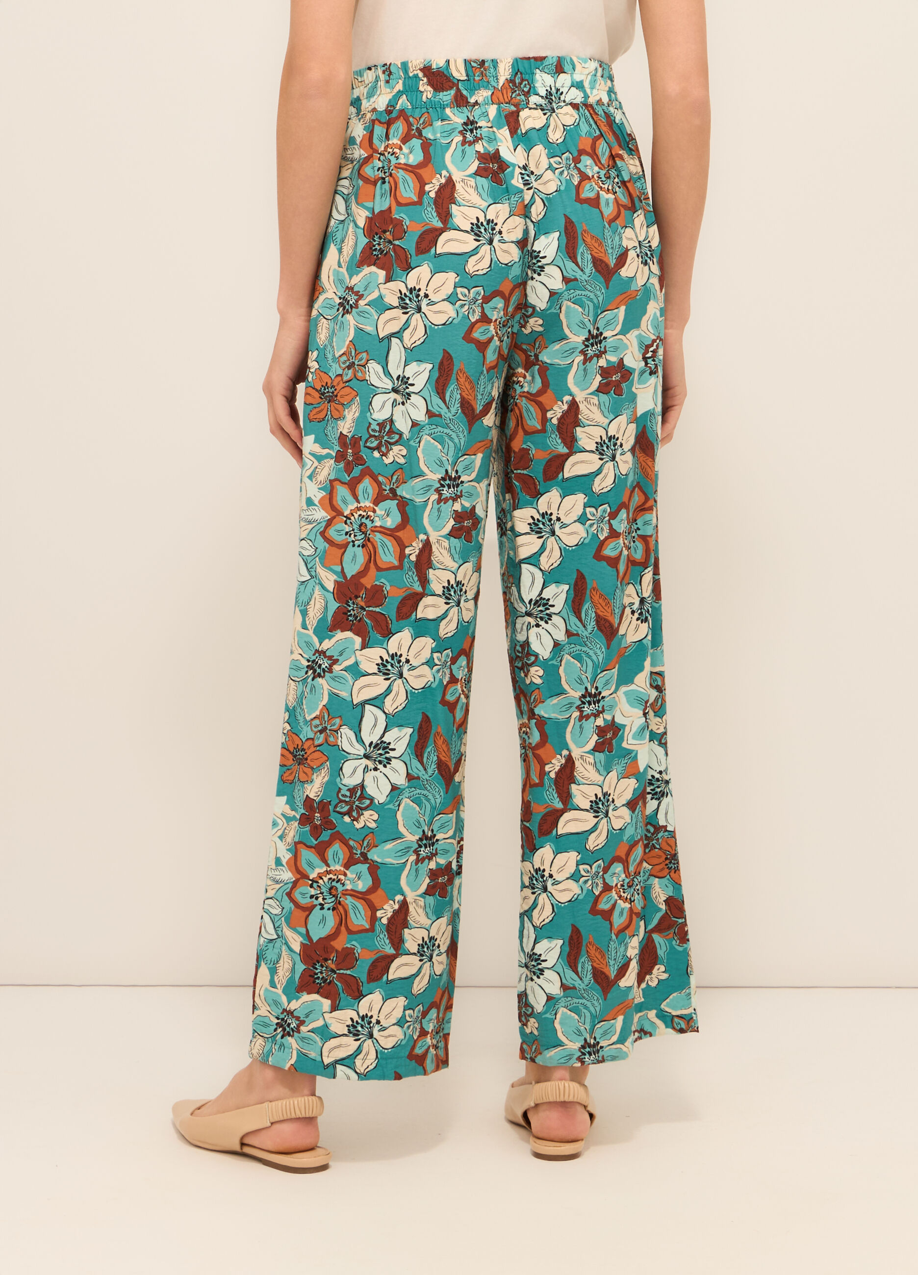 Pantaloni in misto viscosa donna_1