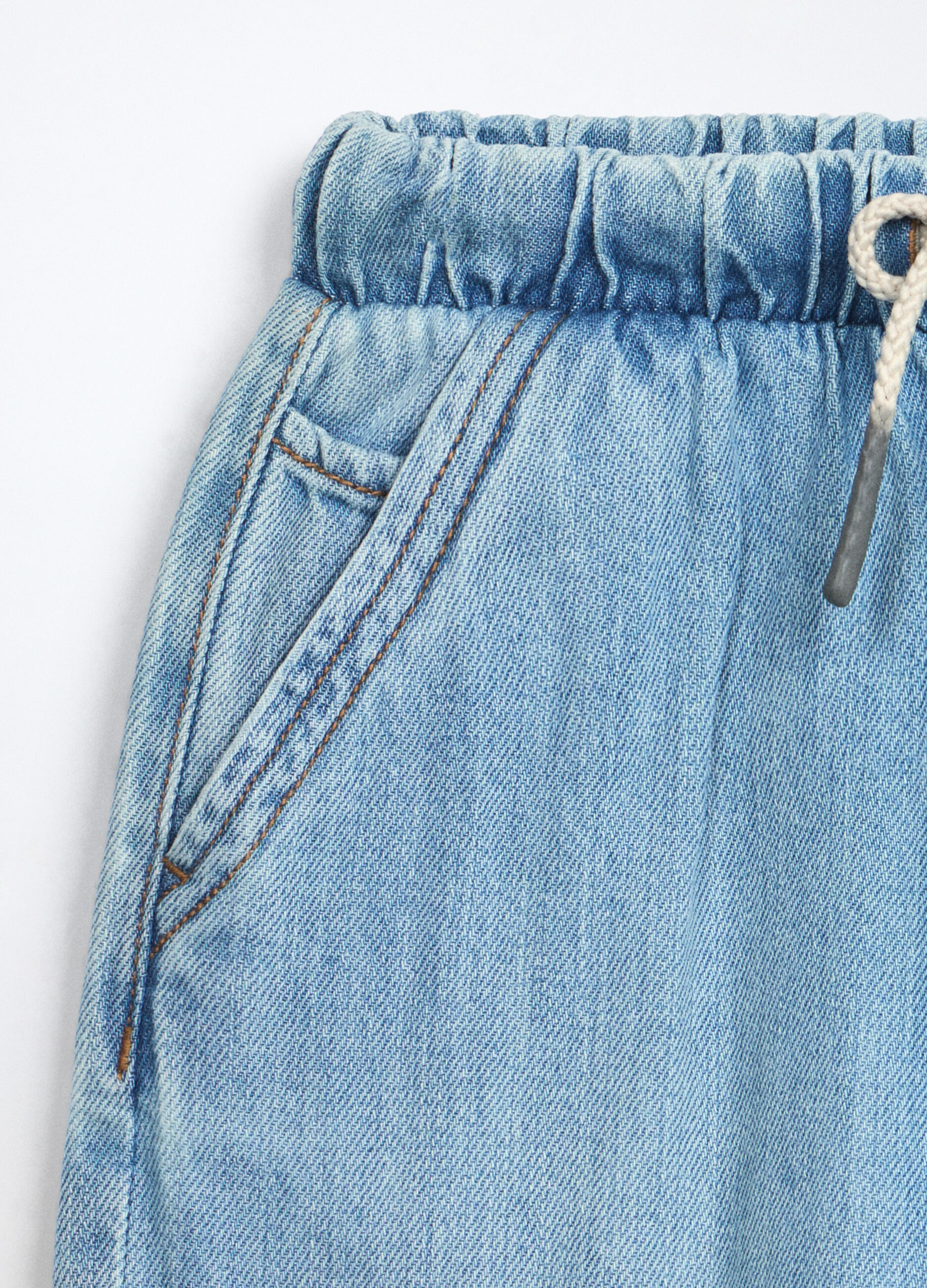 Jogger in denim misto cotone bambino_2
