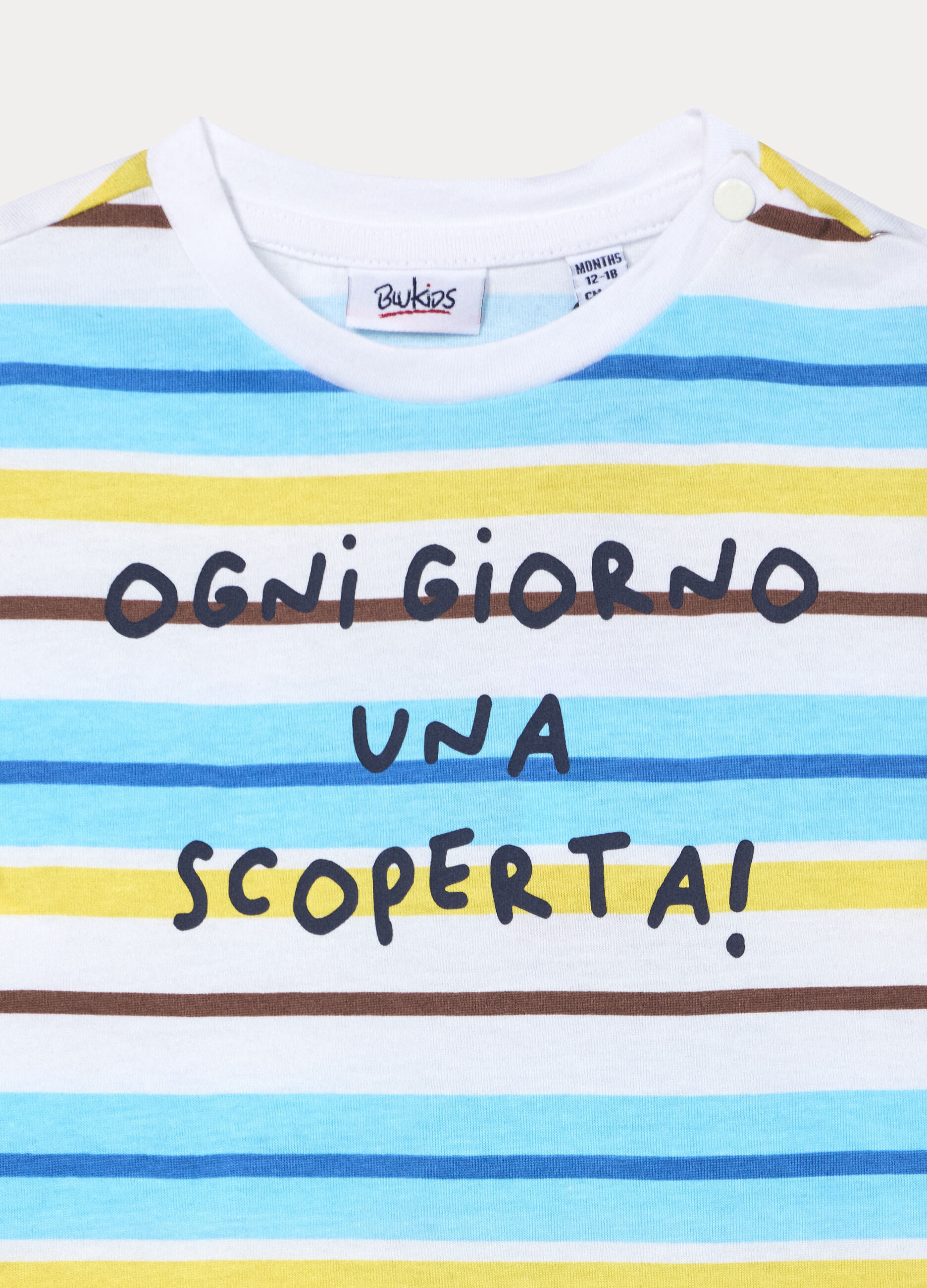 T-shirt girocollo in jersey di puro cotone bimbo_2